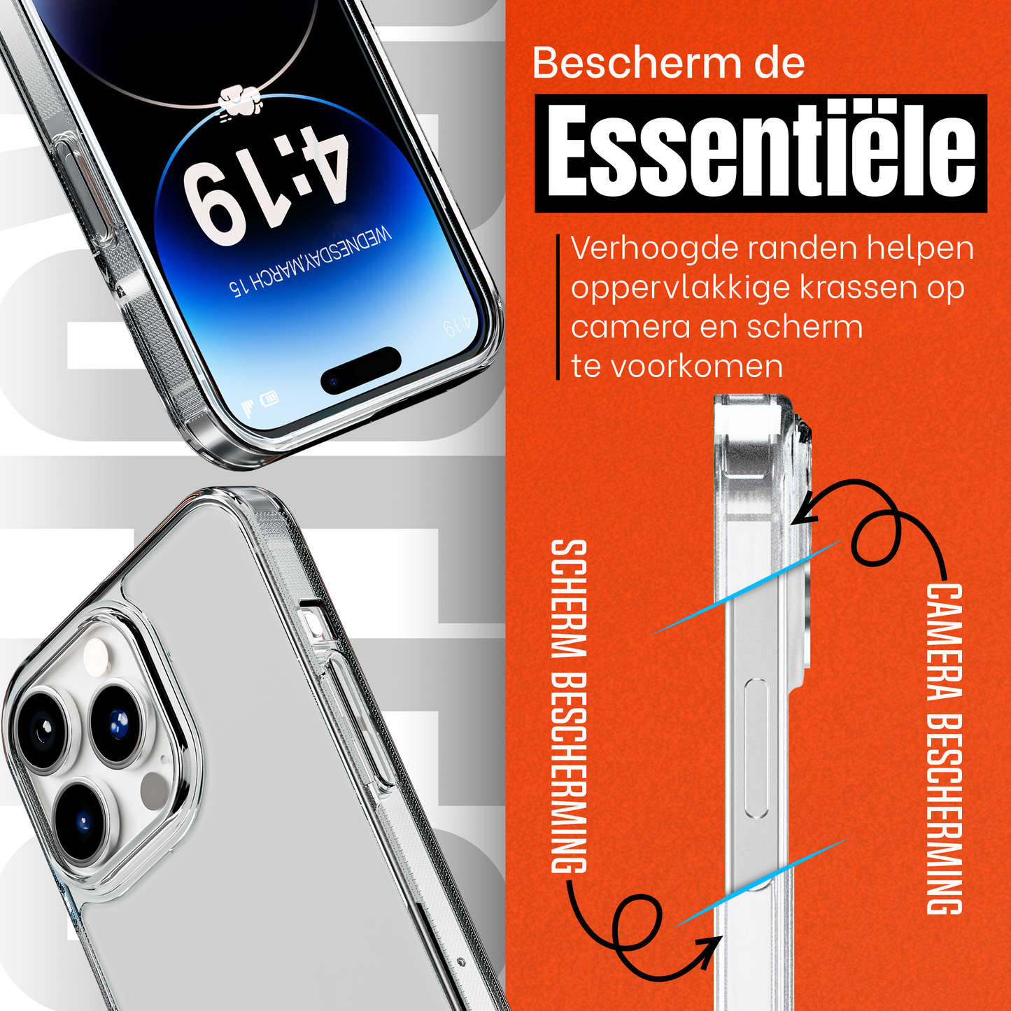My Case Transparante Hoesje voor Apple iPhone 14 Pro Max – Langdurig Helder