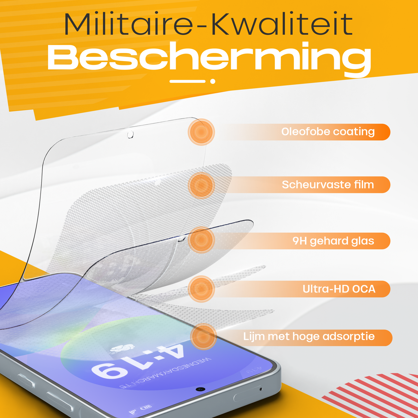 Solutionss4 Screenprotector voor Samsung Galaxy A36 – Case Vriendelijk