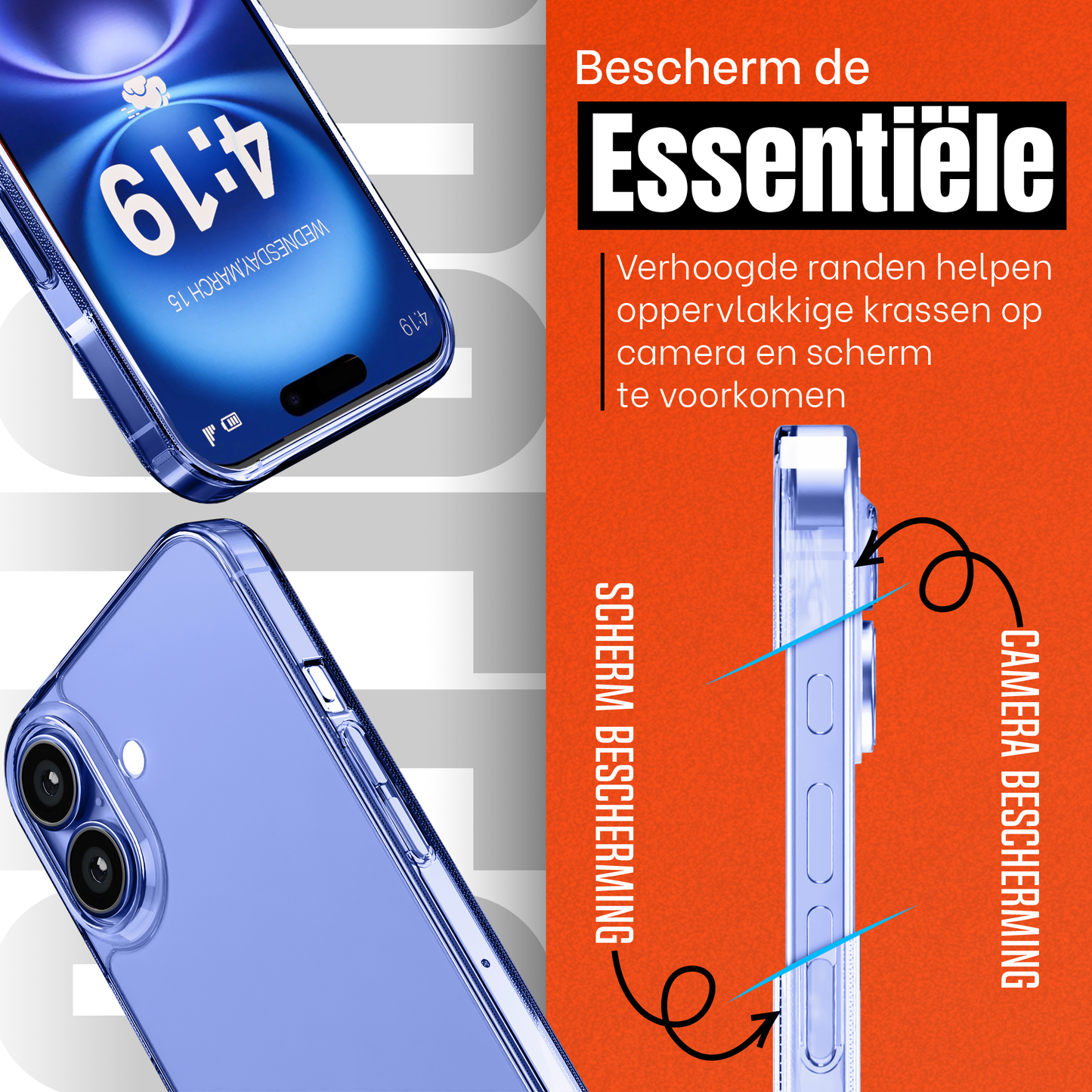 My Case Transparante Hoesje voor Apple iPhone 16 Plus – Langdurig Helder