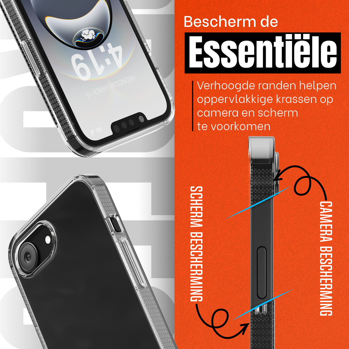 My Case Transparante Hoesje voor Apple iPhone 16e – Langdurig Helder