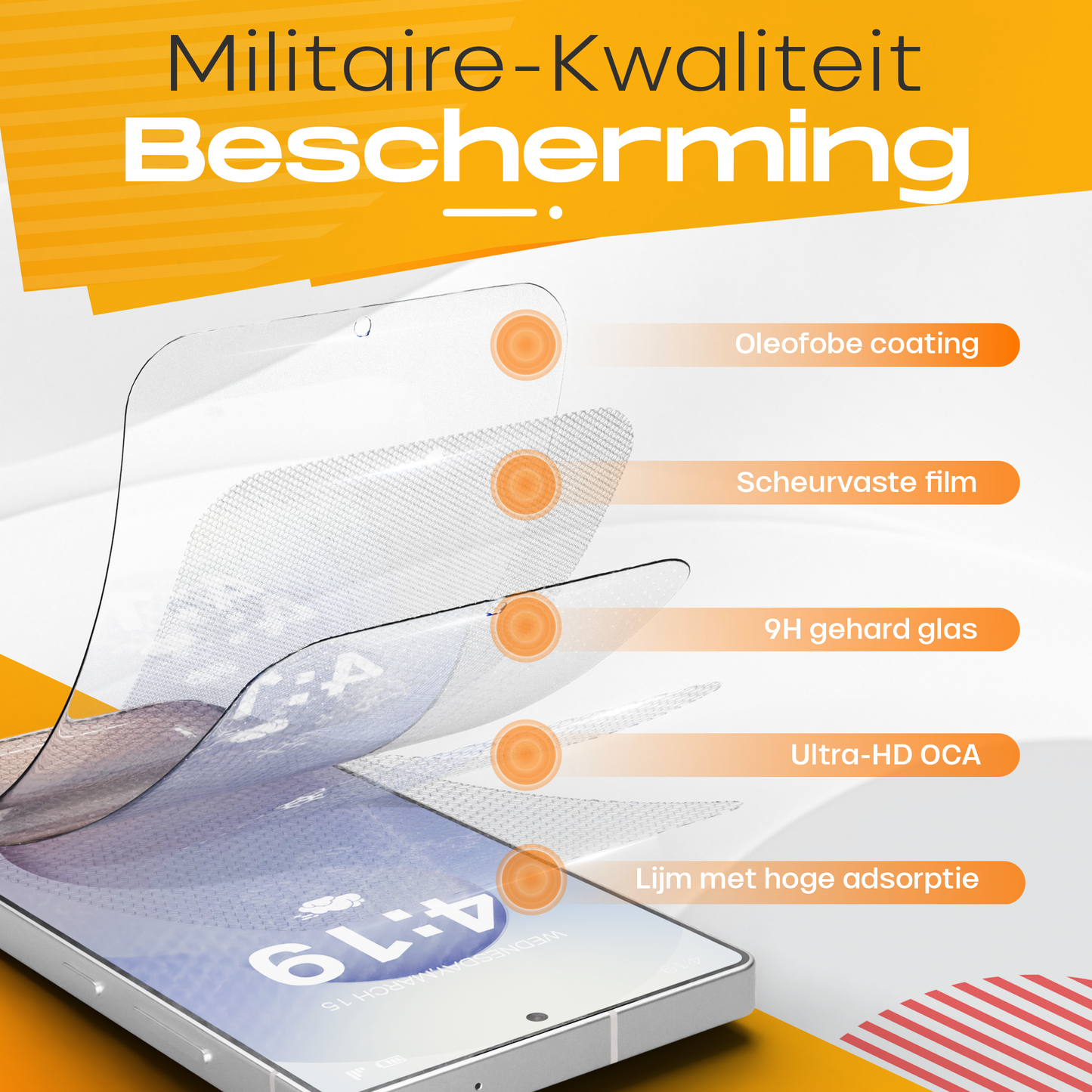 Solutionss4 Screenprotector voor Samsung Galaxy S25 Ultra  – Case Vriendelijk