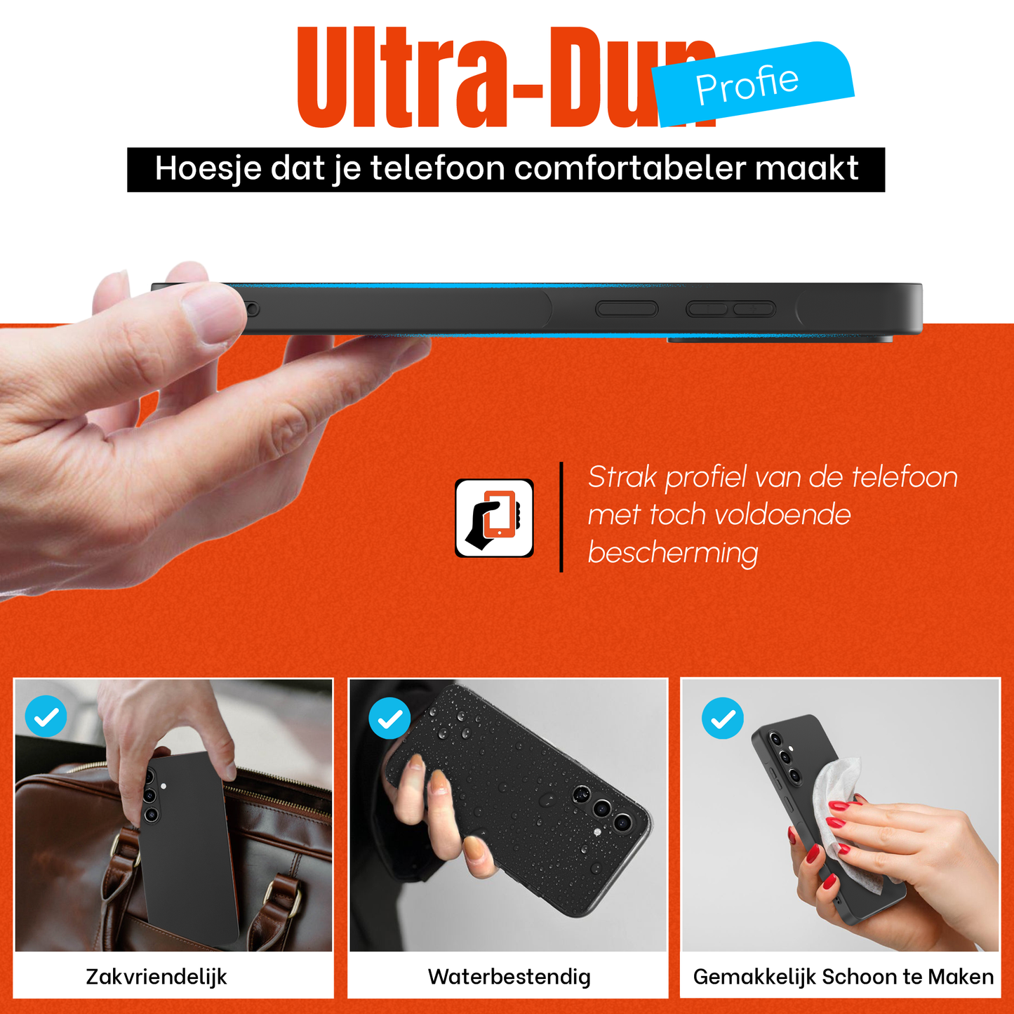 Samsung A56 Hoesje Zwart – Backcover met Optimale Bescherming | My Case