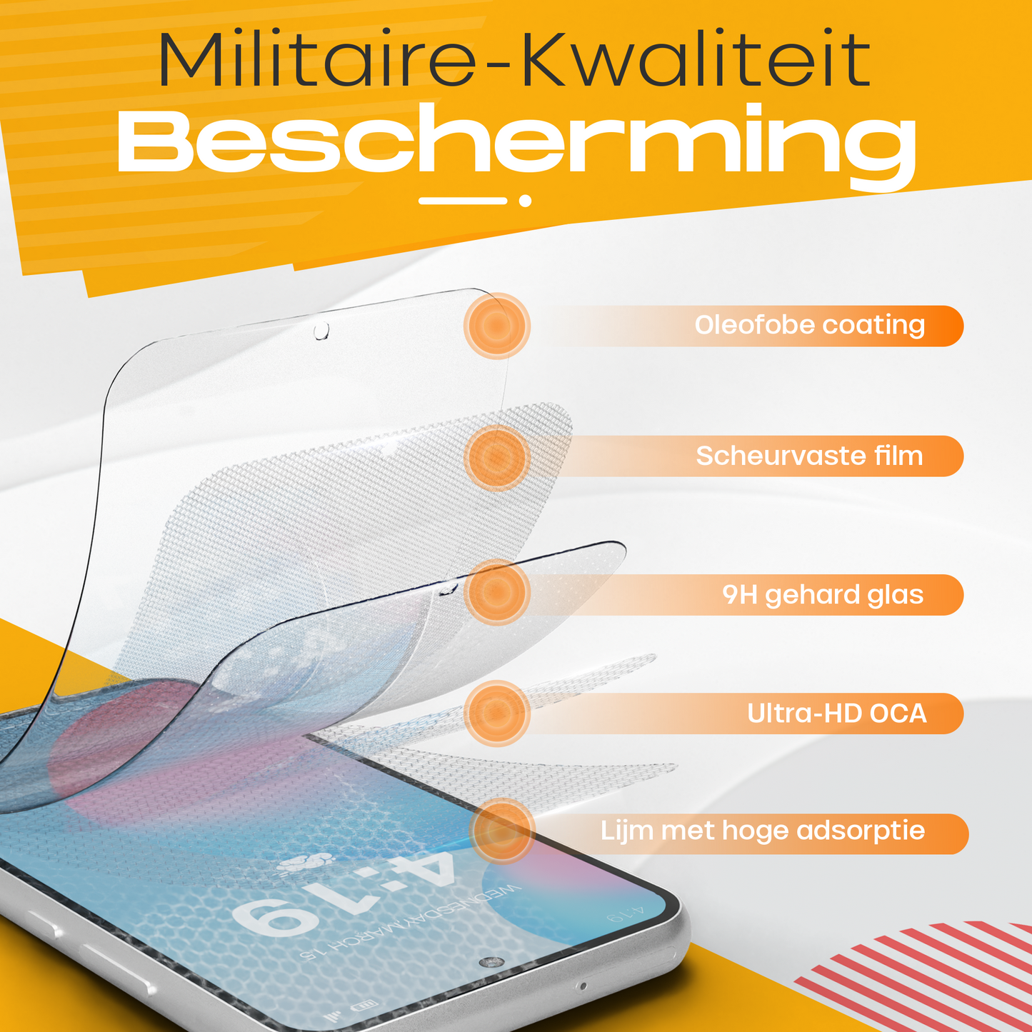 Solutionss4 Screenprotector voor Samsung Galaxy S24 FE  – Case Vriendelijk