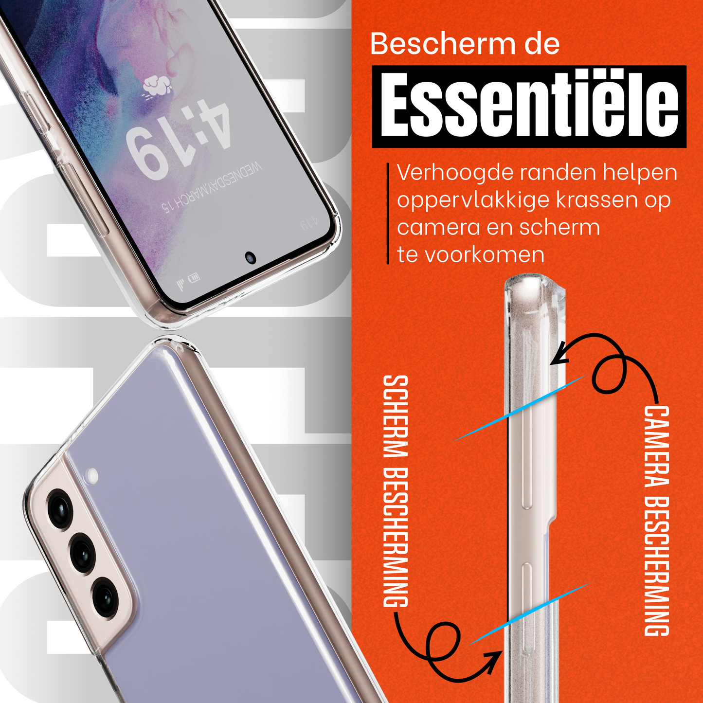 My Case Transparante Hoes voor Samsung Galaxy S21 Plus – Langdurig Helder