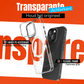 iPhone 15 Plus Hoesje – Transparant MagSafe Case met Metalen Stand & Oranje Button