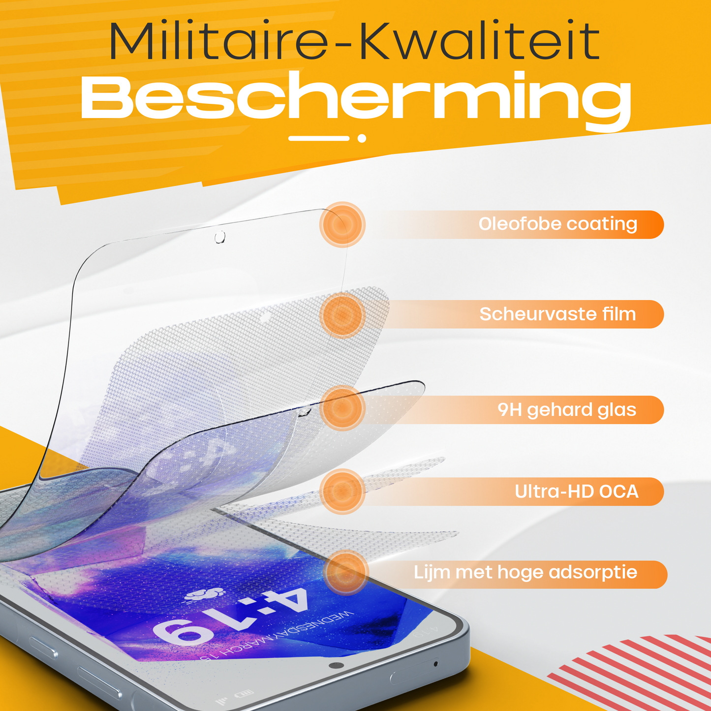 Solutionss4 Screenprotector voor Samsung Galaxy A55 – Case Vriendelijk