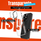 iPhone 16 Pro Hoesje – Transparant MagSafe Case met Metalen Stand & Oranje Button