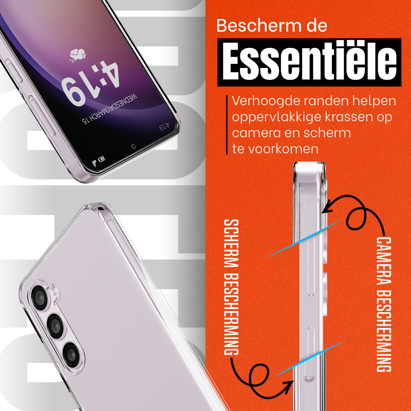 My Case Transparante Hoes voor Samsung Galaxy S23 Plus – Langdurig Helder