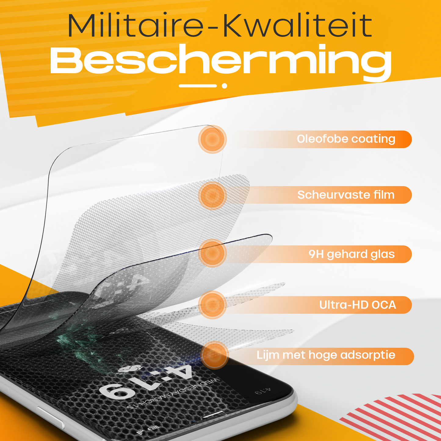 Solutionss4 Screenprotector voor iPhone 11 Pro Max – Case Vriendelijk