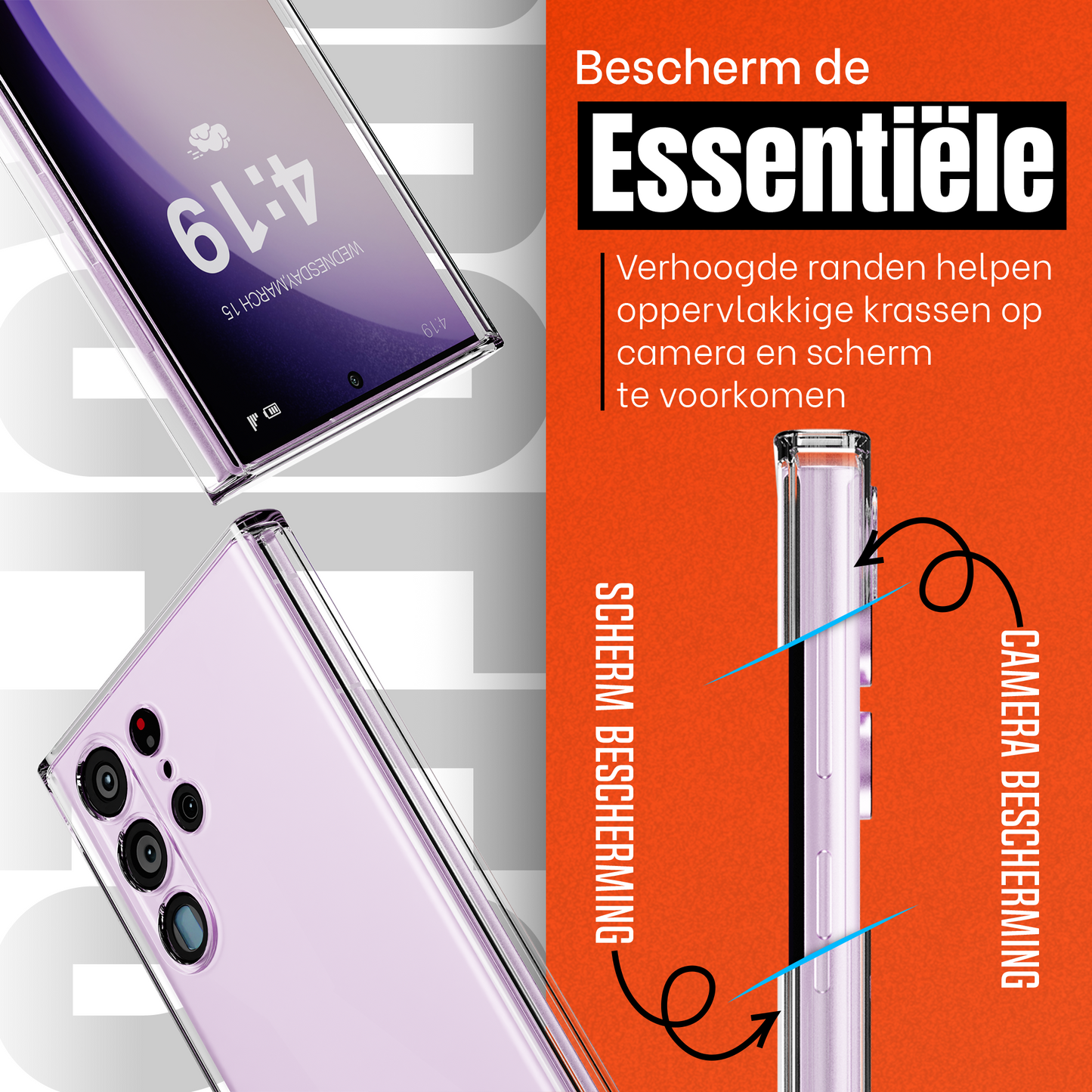 My Case  Transparante Hoes voor Samsung Galaxy S23 Ultra – Langdurig Helder