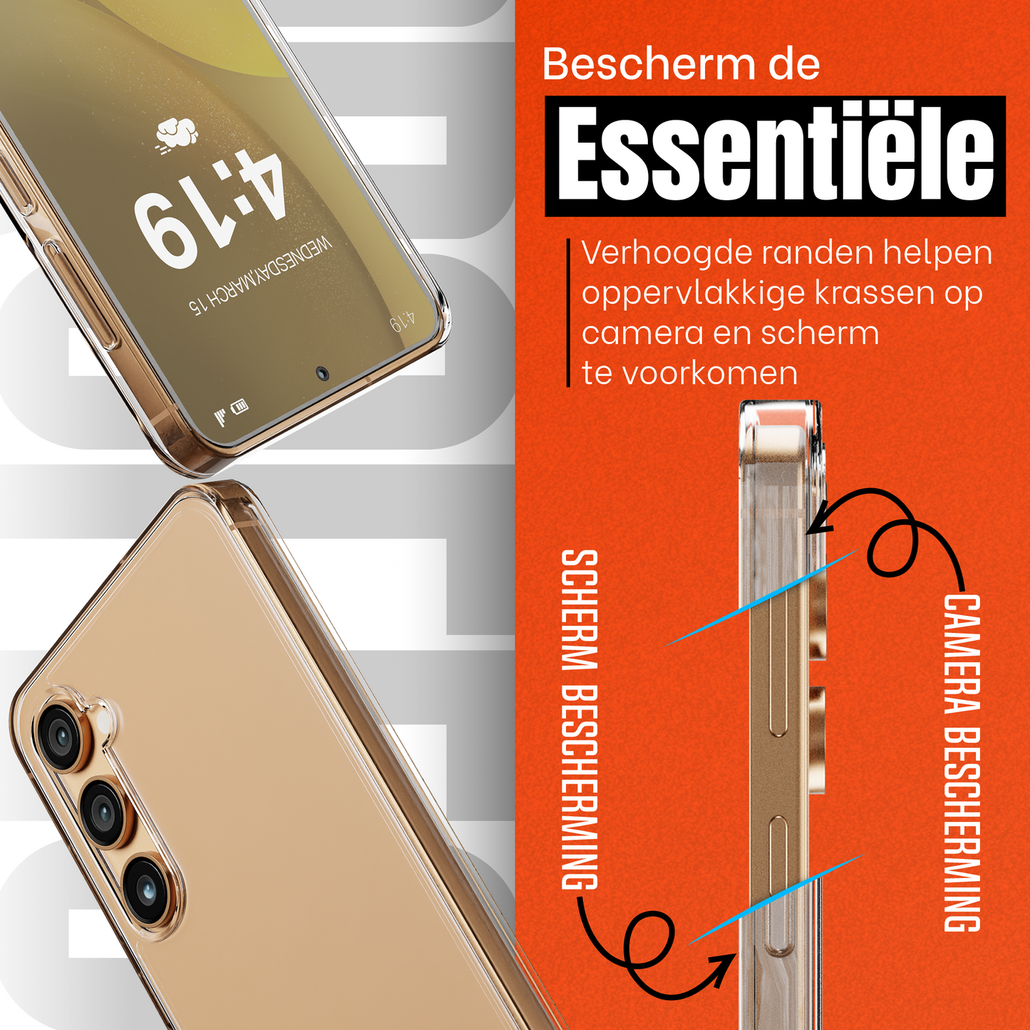 My Case Transparante Hoes voor Samsung Galaxy S24 – Langdurig Helder