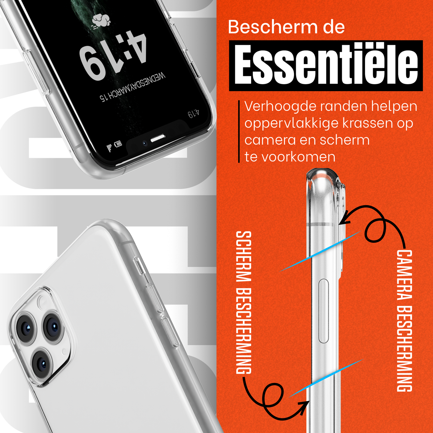 My Case Transparante Hoes voor iPhone 11 Pro Max – Langdurig Helder