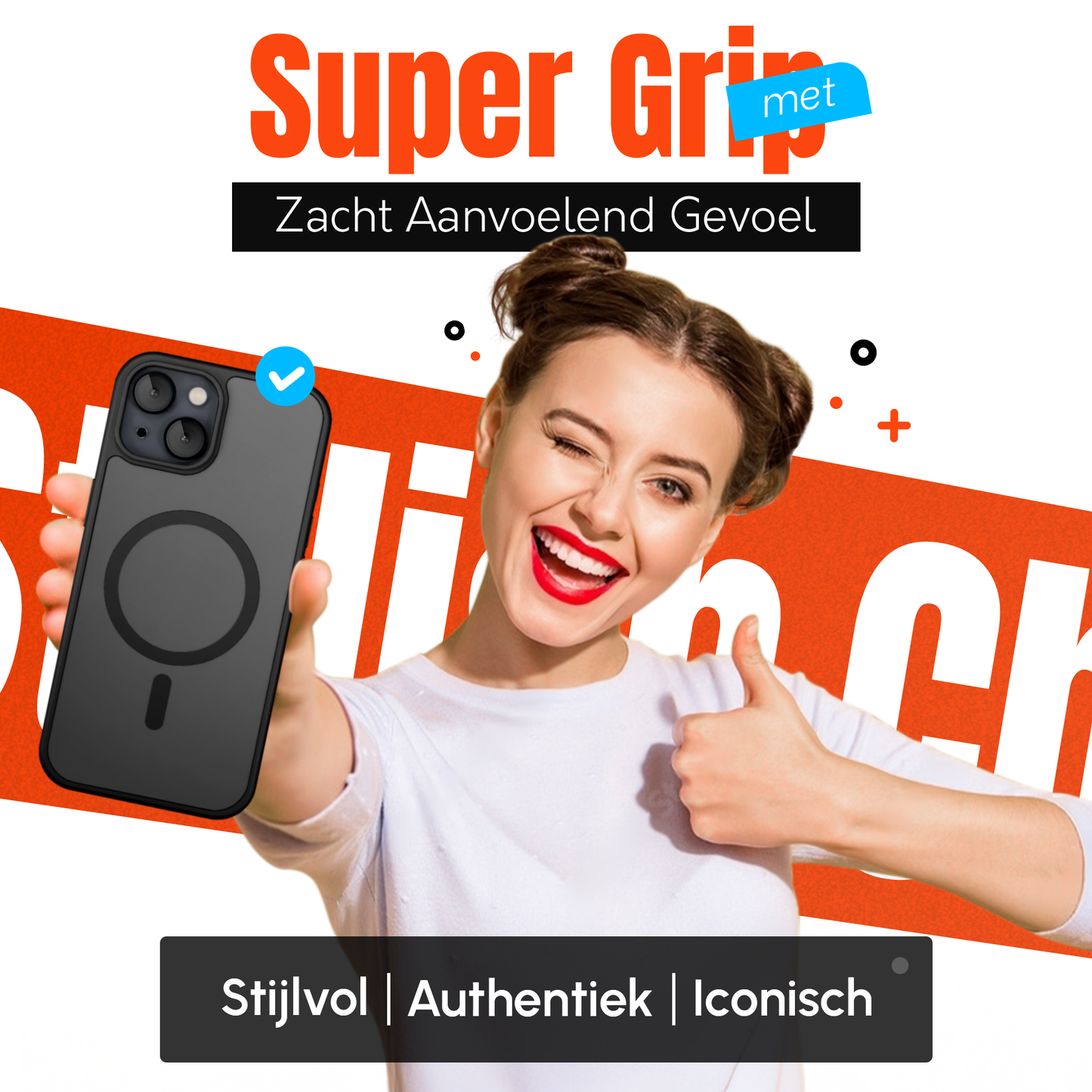 My Case Zwart MagSafe Hoesje geschikt voor iPhone 13 Mini – Slank, Sterk & MagSafe-Klaar