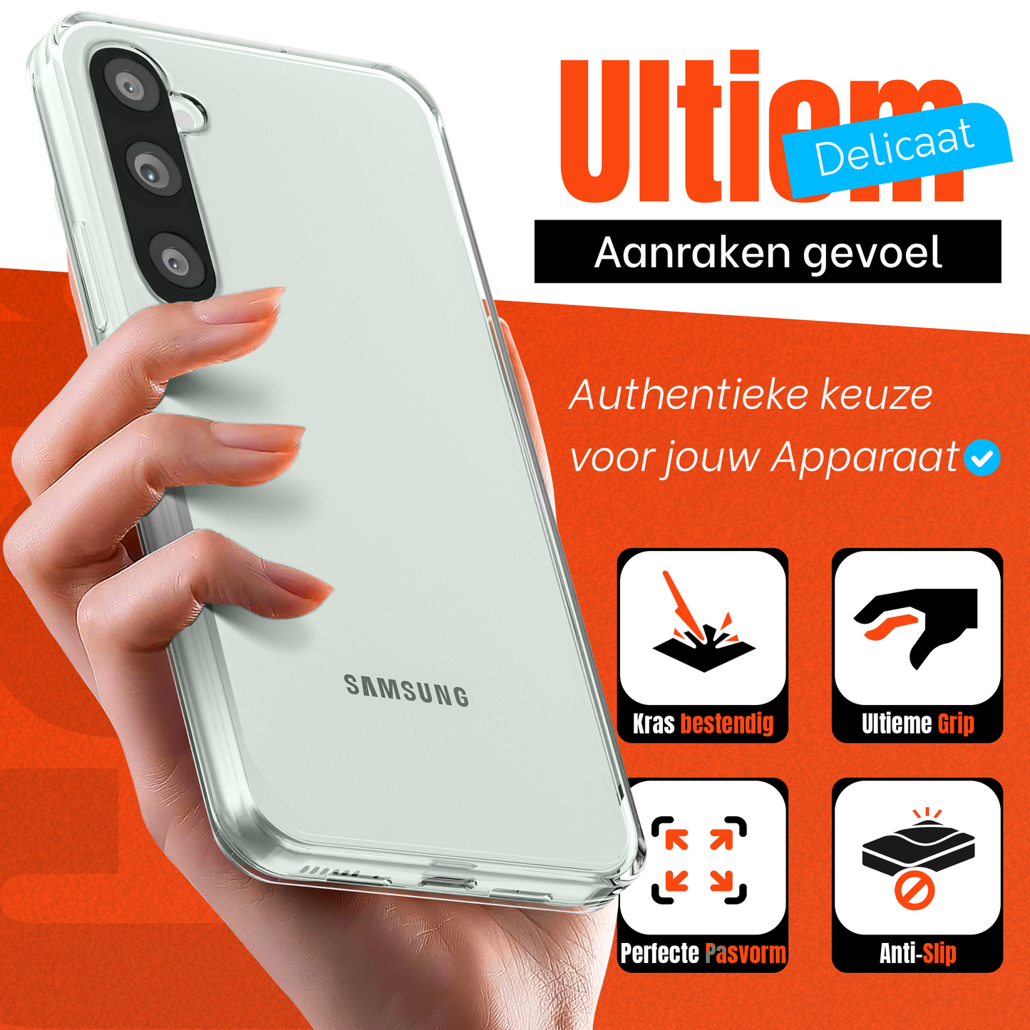 Samsung A56 Hoesje – Transparante Siliconen Shockproof Case