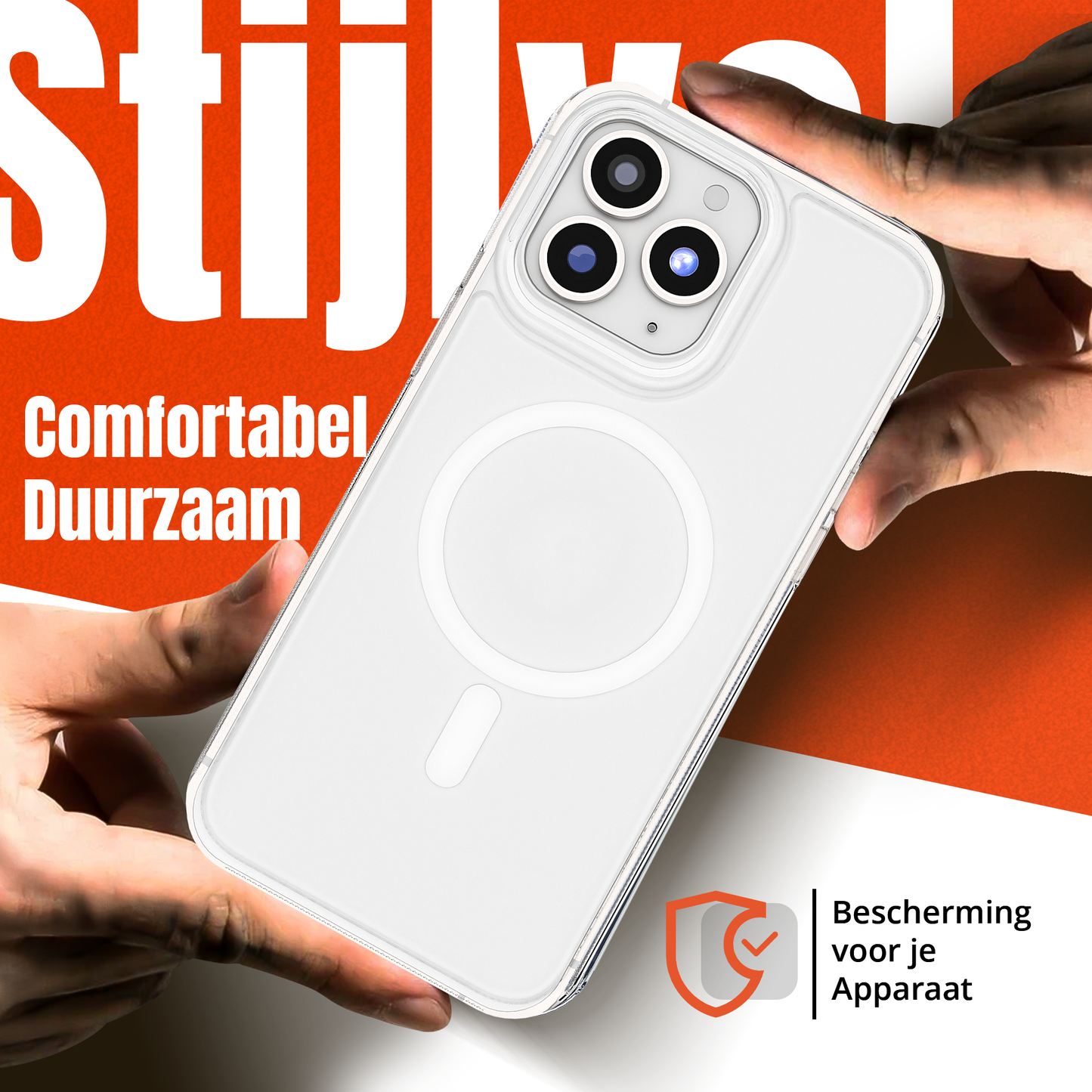 My Case Transparant MagSafe Hoesje voor iPhone 12 Pro Max – Slank, Sterk & MagSafe-Klaar