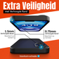 My Case Combo: Zwarte Siliconen Hoes met 2 Screenprotectors voor iPhone 16 – Extra Veiligheid
