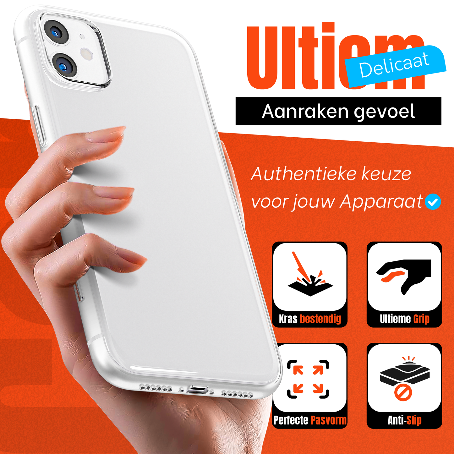 My Case Transparante Hoes voor iPhone 11 – Langdurig Helder