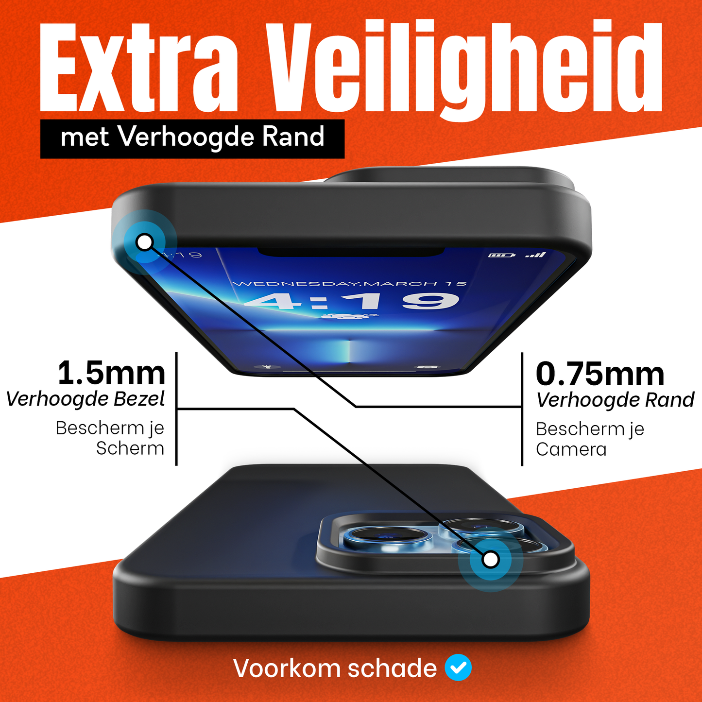 My Case Combo: Zwarte Siliconen Hoes met 2 Screenprotectors voor iPhone 13 Pro Max – Extra Veiligheid