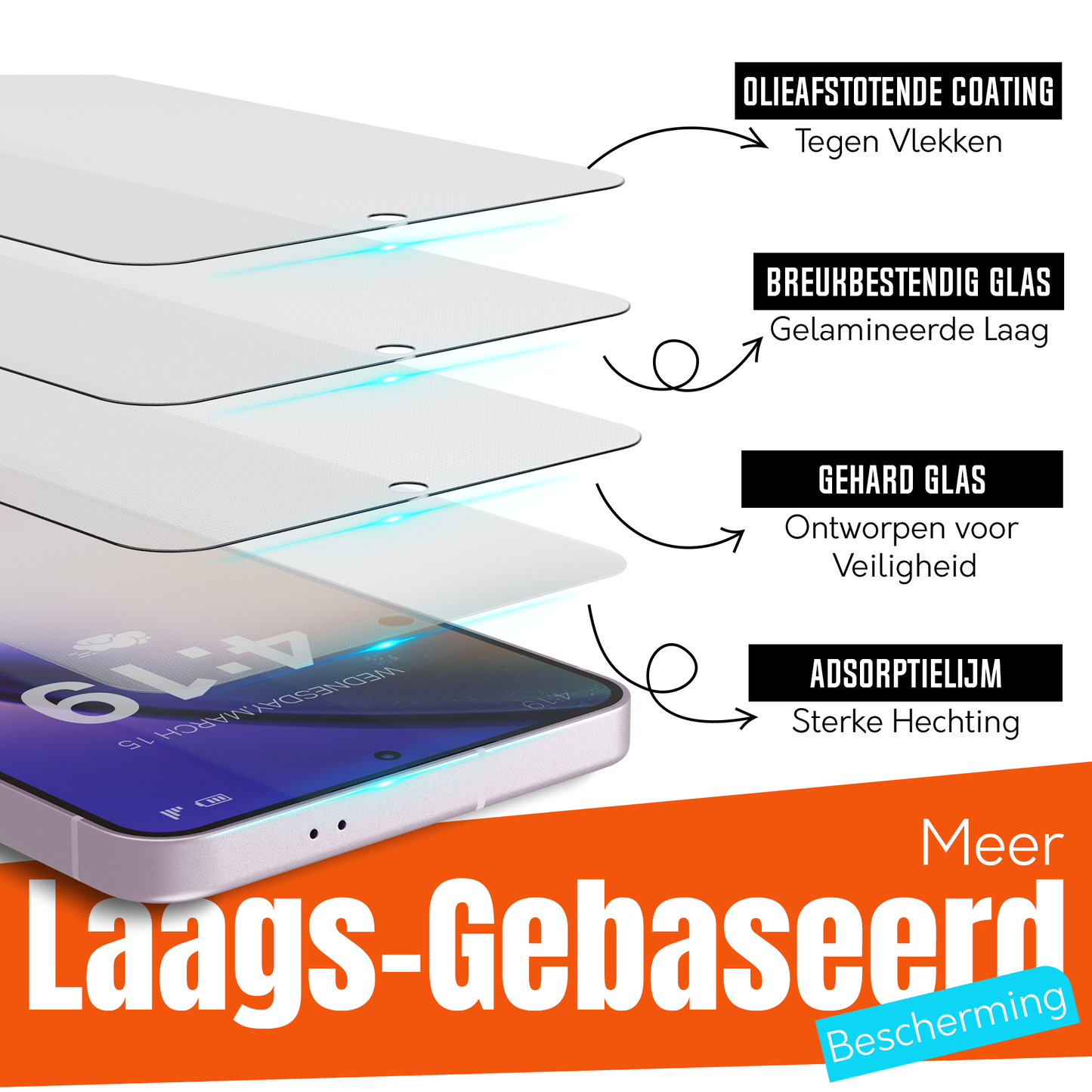 My Case 9H Gehard Glas Screenprotector voor Samsung Galaxy S23 Plus