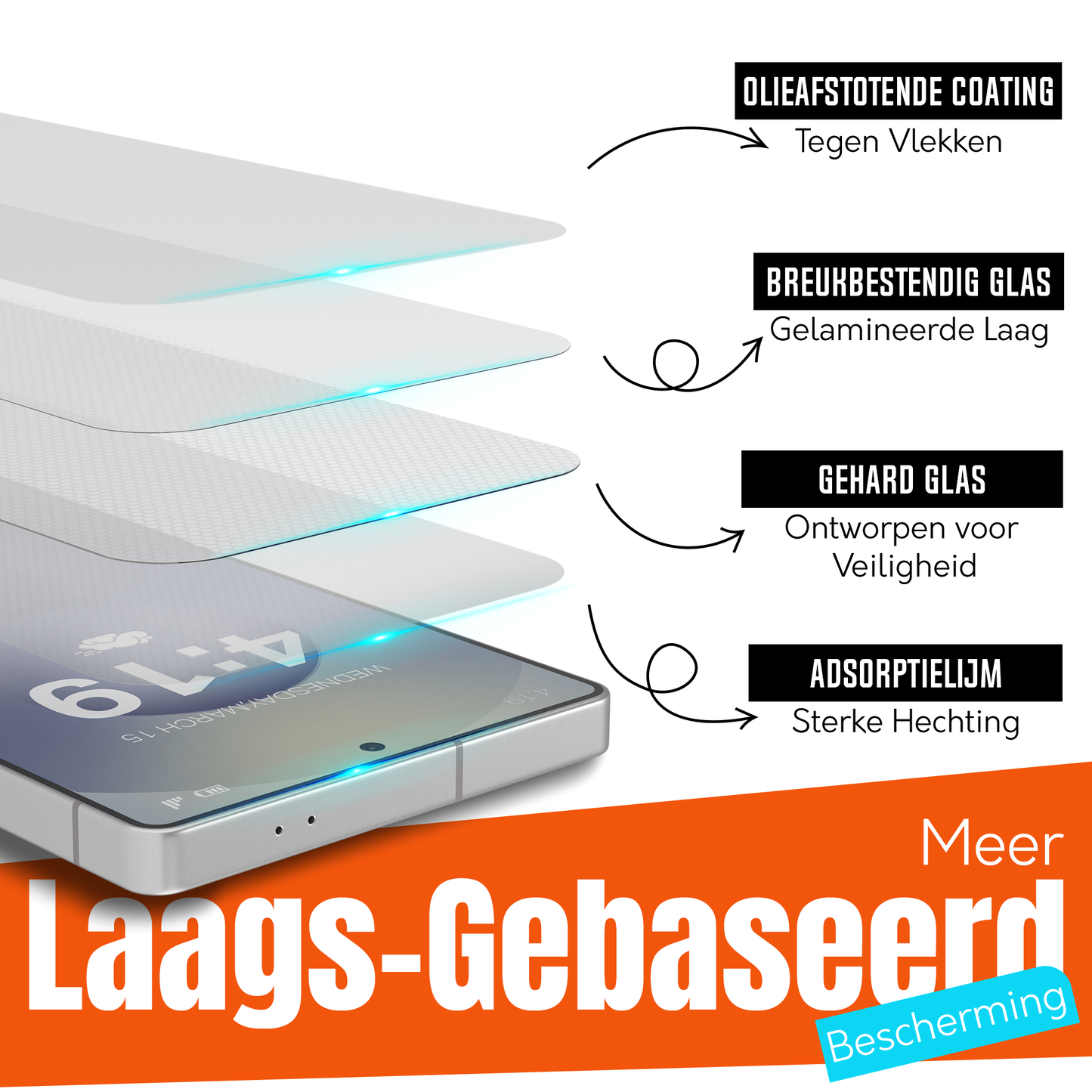 My Case 9H Gehard Glas Screenprotector voor Samsung Galaxy S25 Ultra
