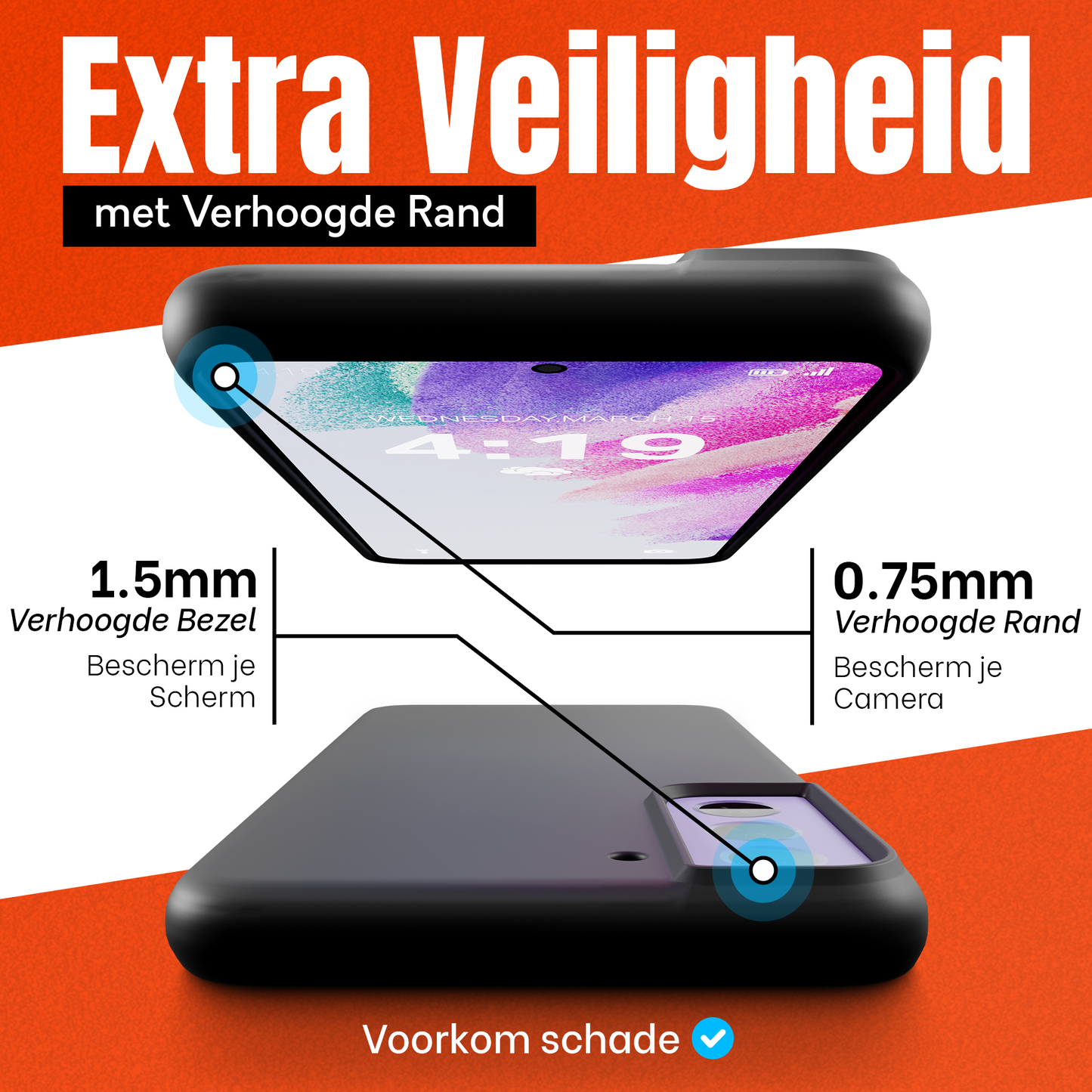 My Case Combo: Zwarte Siliconen Hoes met 2 Screenprotectors voor Samsung Galaxy S21 FE – Extra Veiligheid
