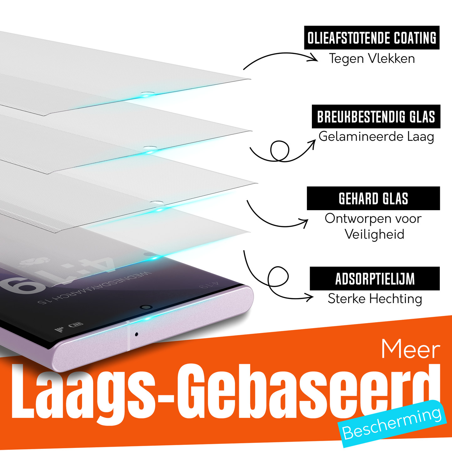 My Case 9H Gehard Glas Screenprotector voor Samsung Galaxy S23 Ultra