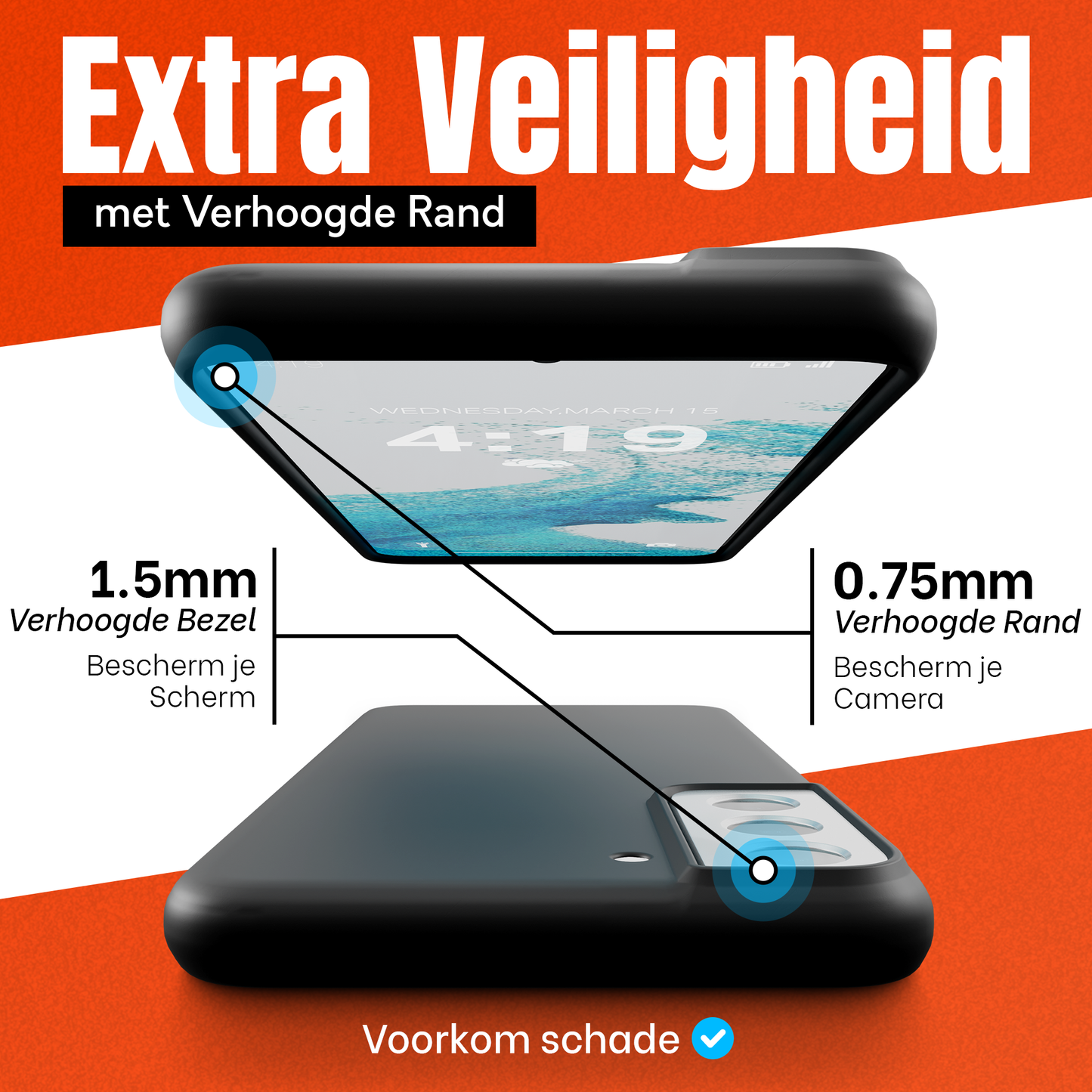 My Case Combo: Zwarte Siliconen Hoes met 2 Screenprotectors voor Samsung Galaxy S22 Plus – Extra Veiligheid