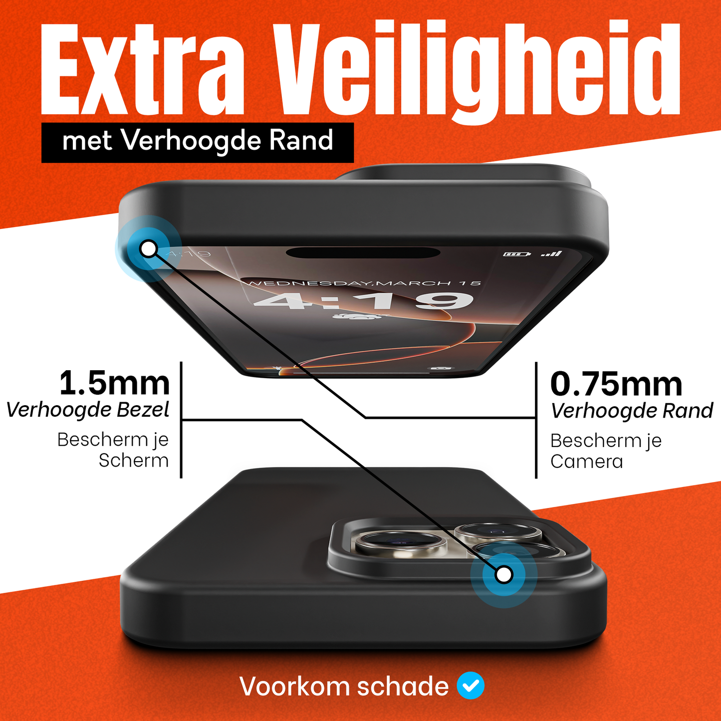 My Case Combo: Zwarte Siliconen Hoes met 2 Screenprotectors voor iPhone 16 Pro Max – Extra Veiligheid