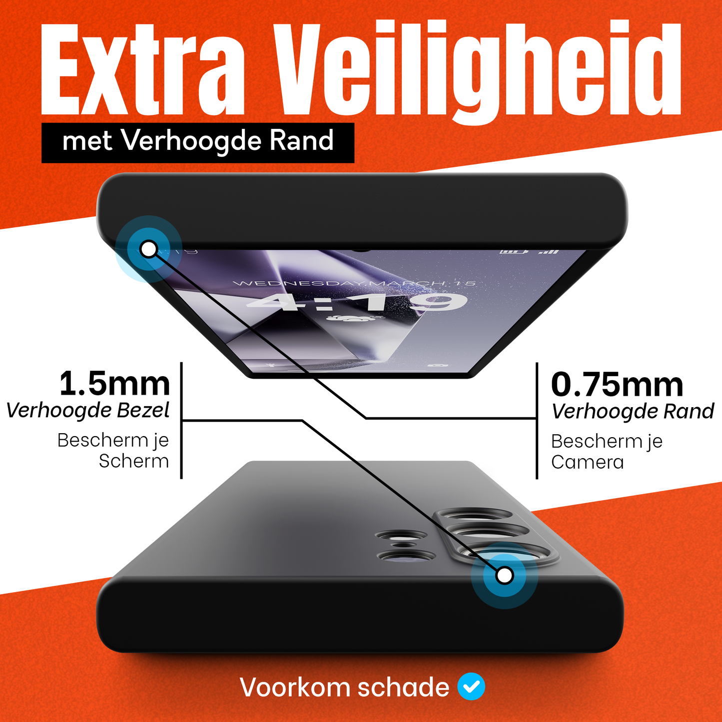 My Case Combo: Zwarte Siliconen Hoes met 2 Screenprotectors voor Samsung Galaxy S24 Ultra – Extra Veiligheid