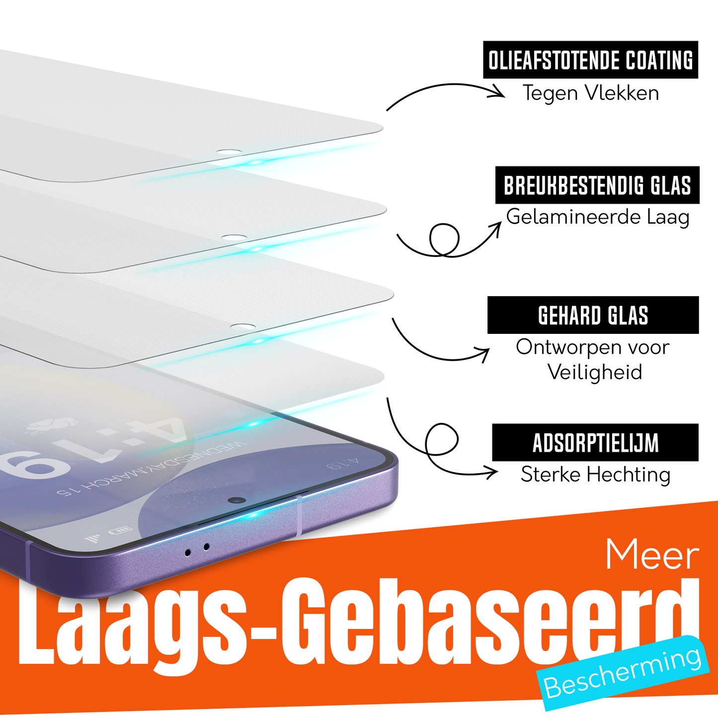 My Case 9H Gehard Glas Screenprotector voor Samsung Galaxy S24 Plus