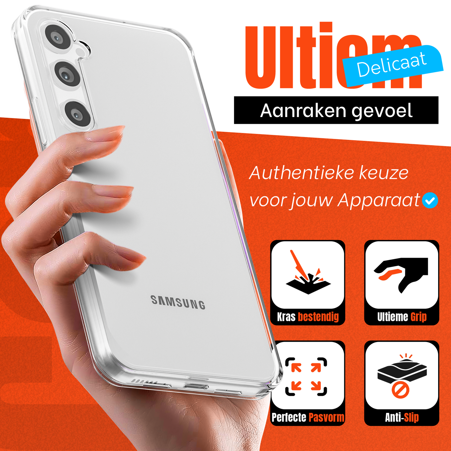 My Case Transparante Hoes voor Samsung Galaxy S24 FE – Langdurig Helder