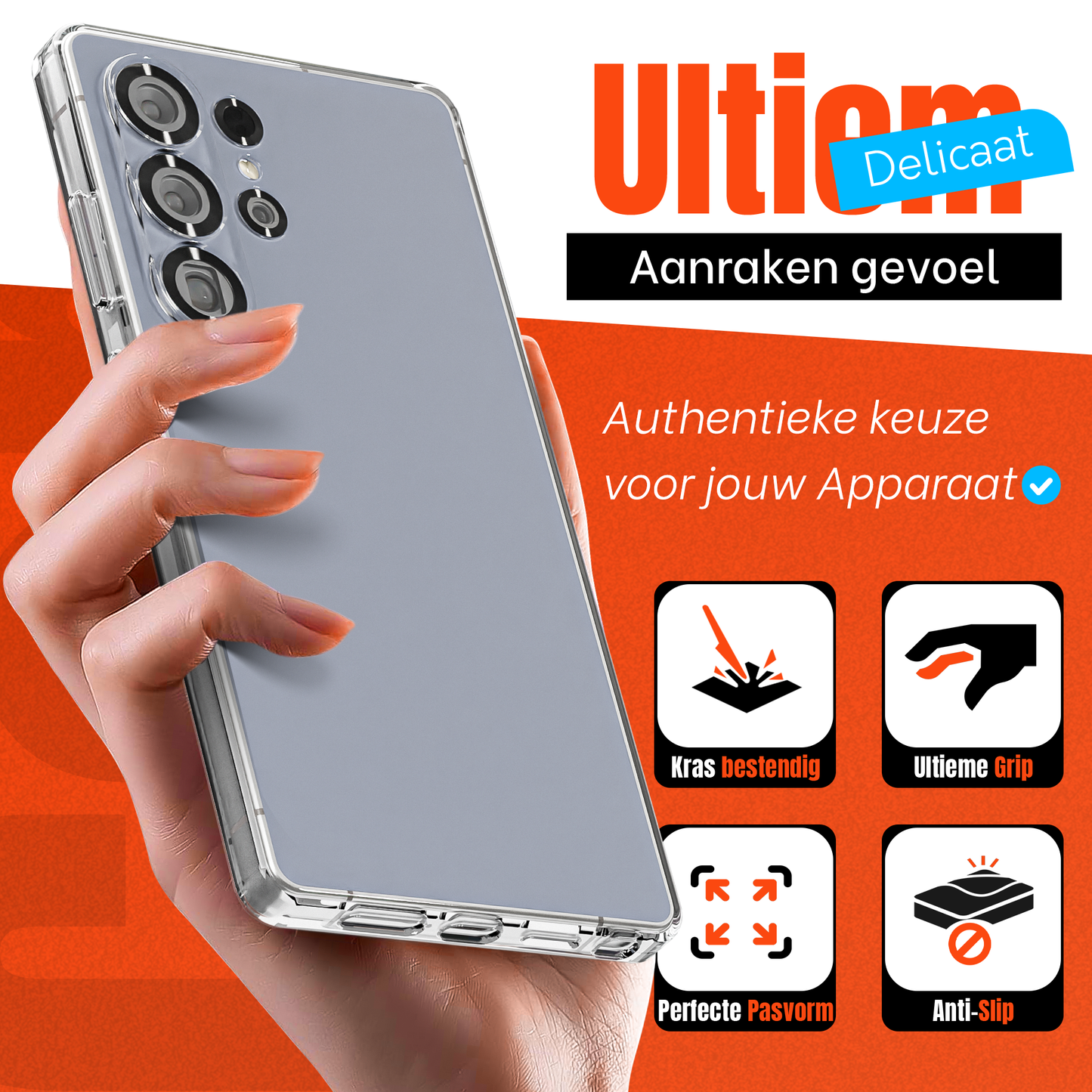 My Case Transparante Hoes voor Samsung Galaxy S25 Ultra – Langdurig Helder
