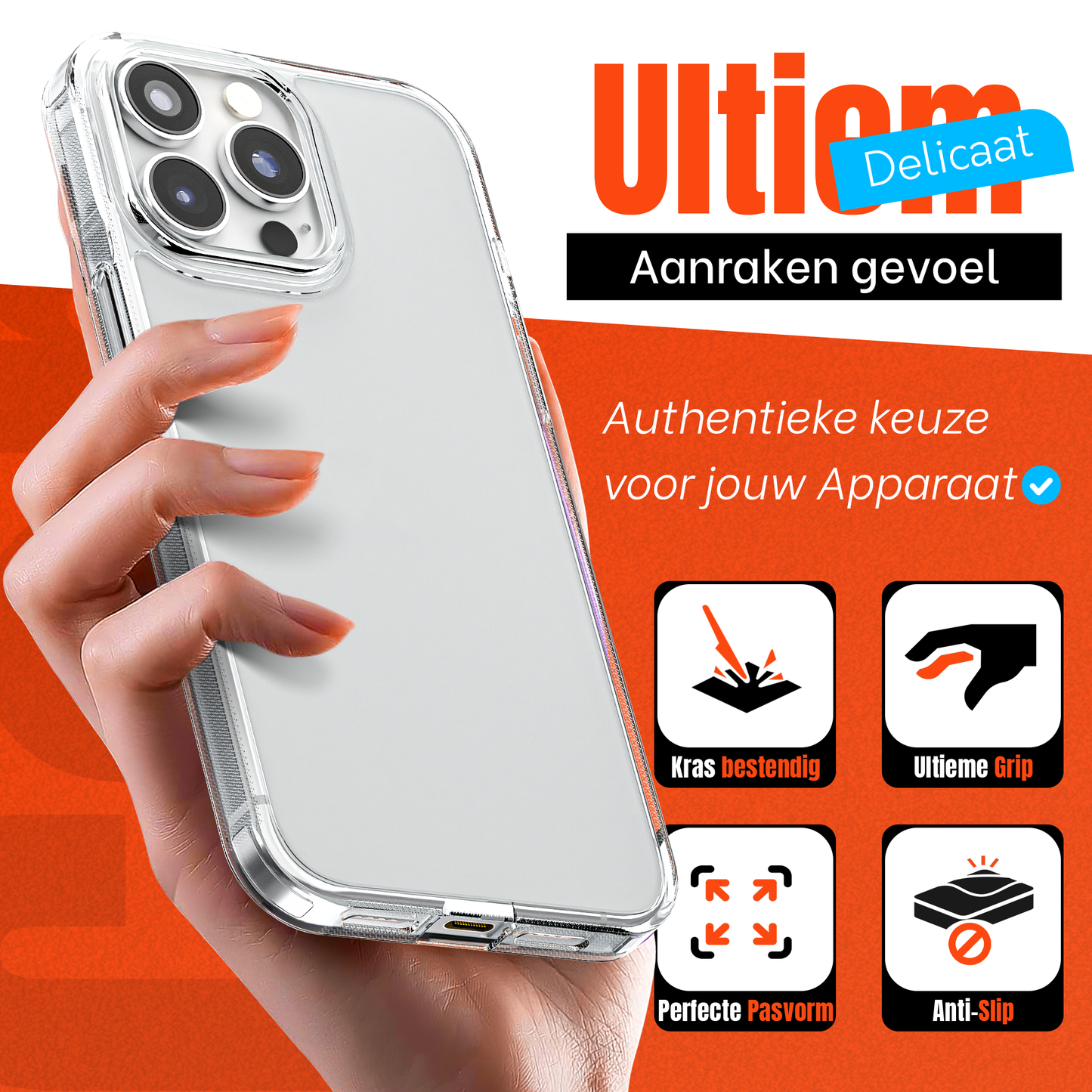 My Case Transparante Hoesje voor Apple iPhone 14 Pro Max – Langdurig Helder
