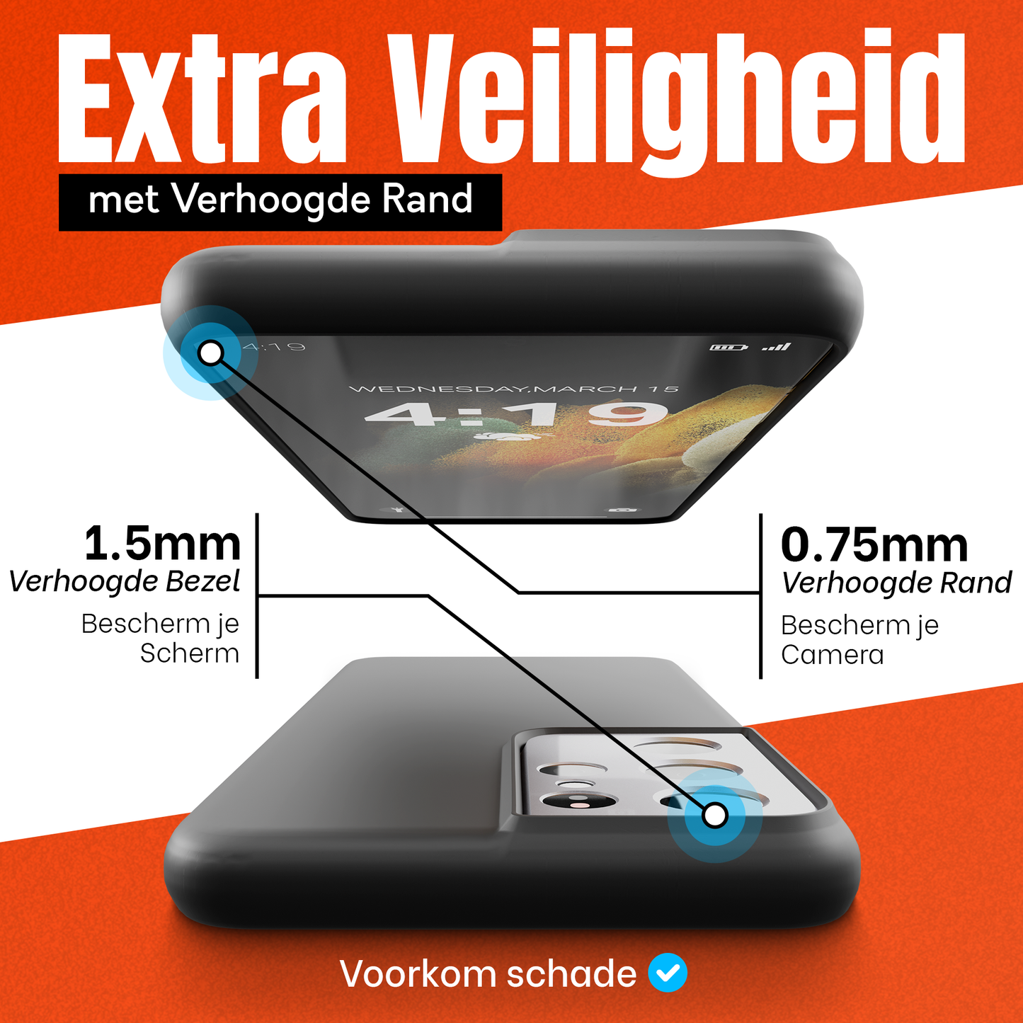 My Case Combo: Zwarte Siliconen Hoes met 2 Screenprotectors voor Samsung Galaxy S21 Ultra – Extra Veiligheid
