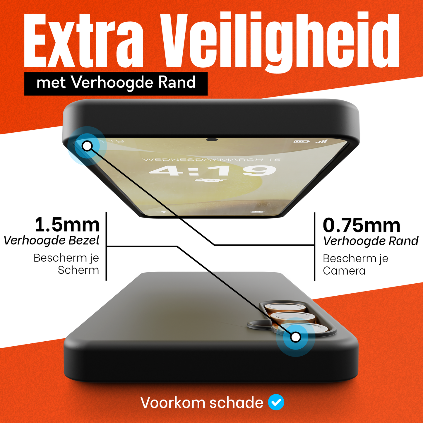 My Case Combo: Zwarte Siliconen Hoes met 2 Screenprotectors voor Samsung Galaxy S24 – Extra Veiligheid