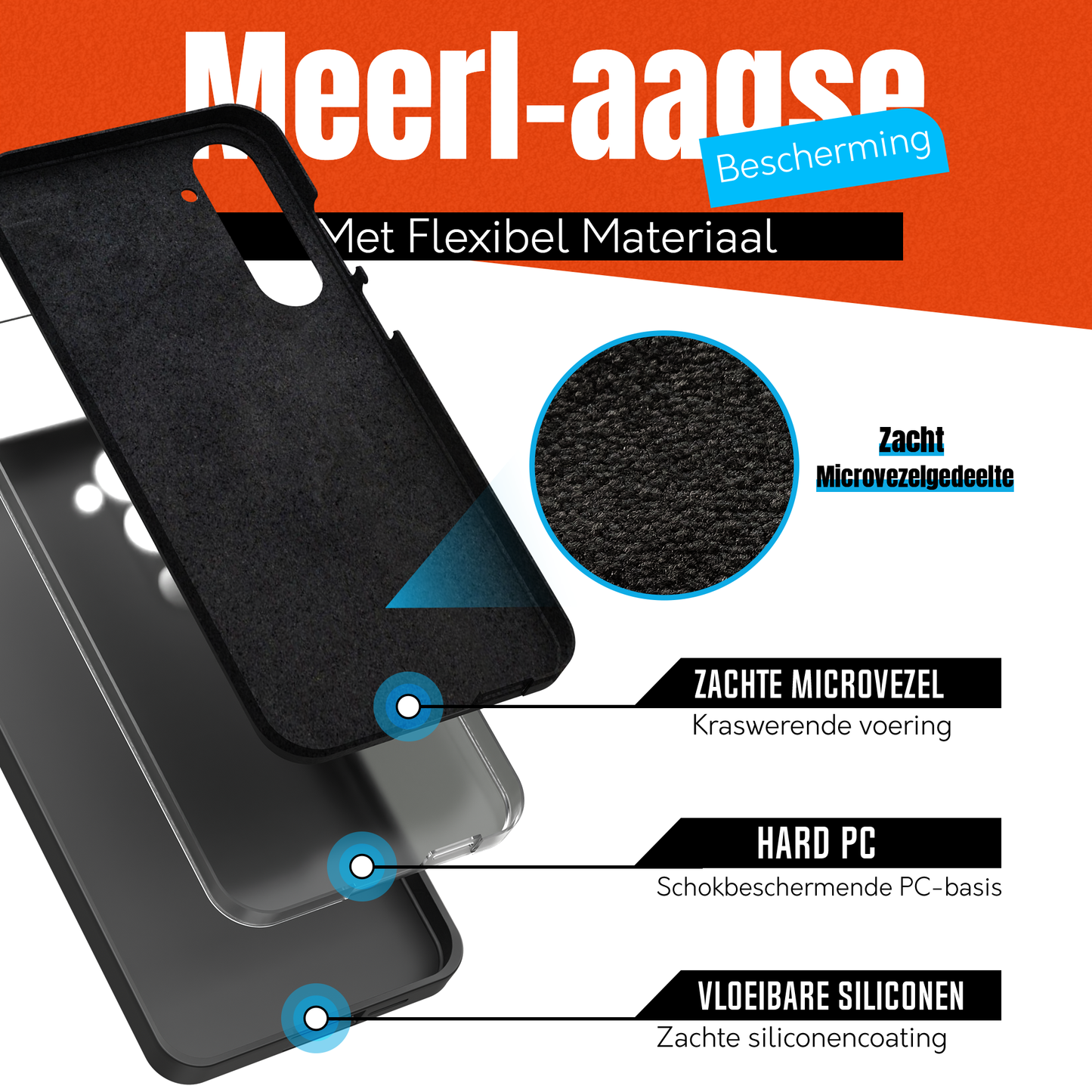 Samsung A56 Hoesje Zwart – Backcover met Optimale Bescherming | My Case