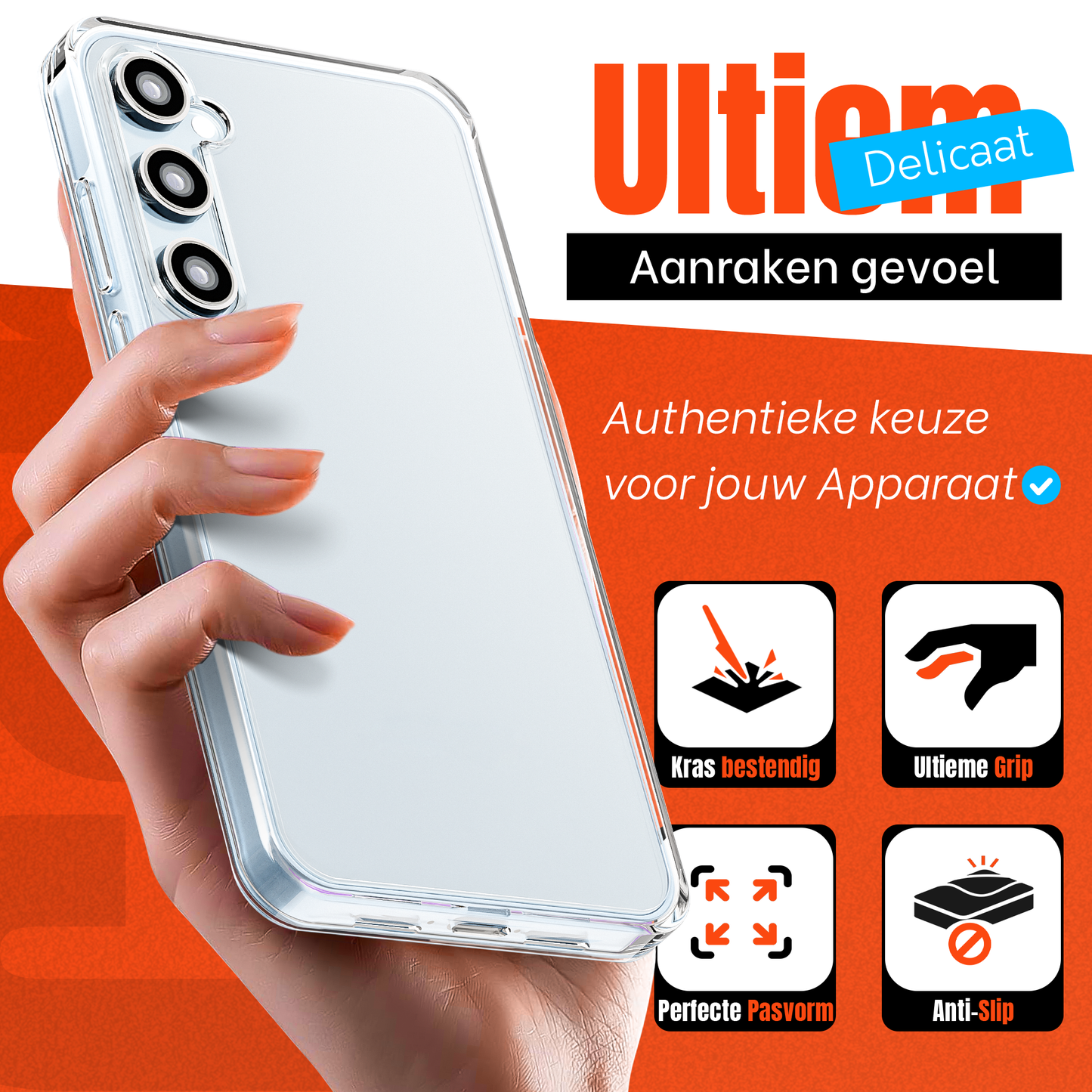 My Case Transparante Hoes voor Samsung Galaxy A55 – Langdurig Helder