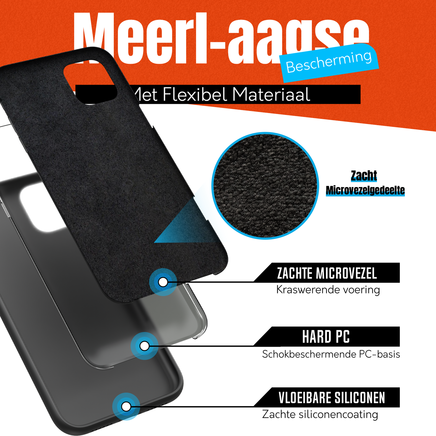 My Case Zwarte Siliconen Hoes voor iPhone 11 Pro Max – Slank Maar Beschermend