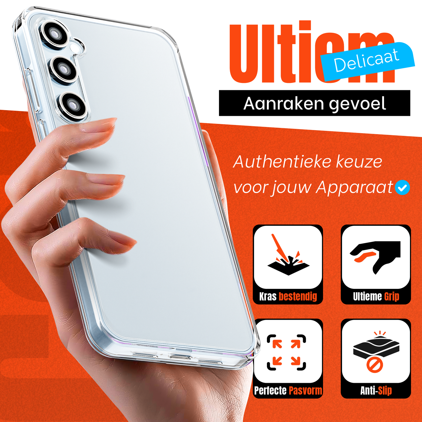 My Case Transparante Hoes voor Samsung Galaxy A35 – Langdurig Helder