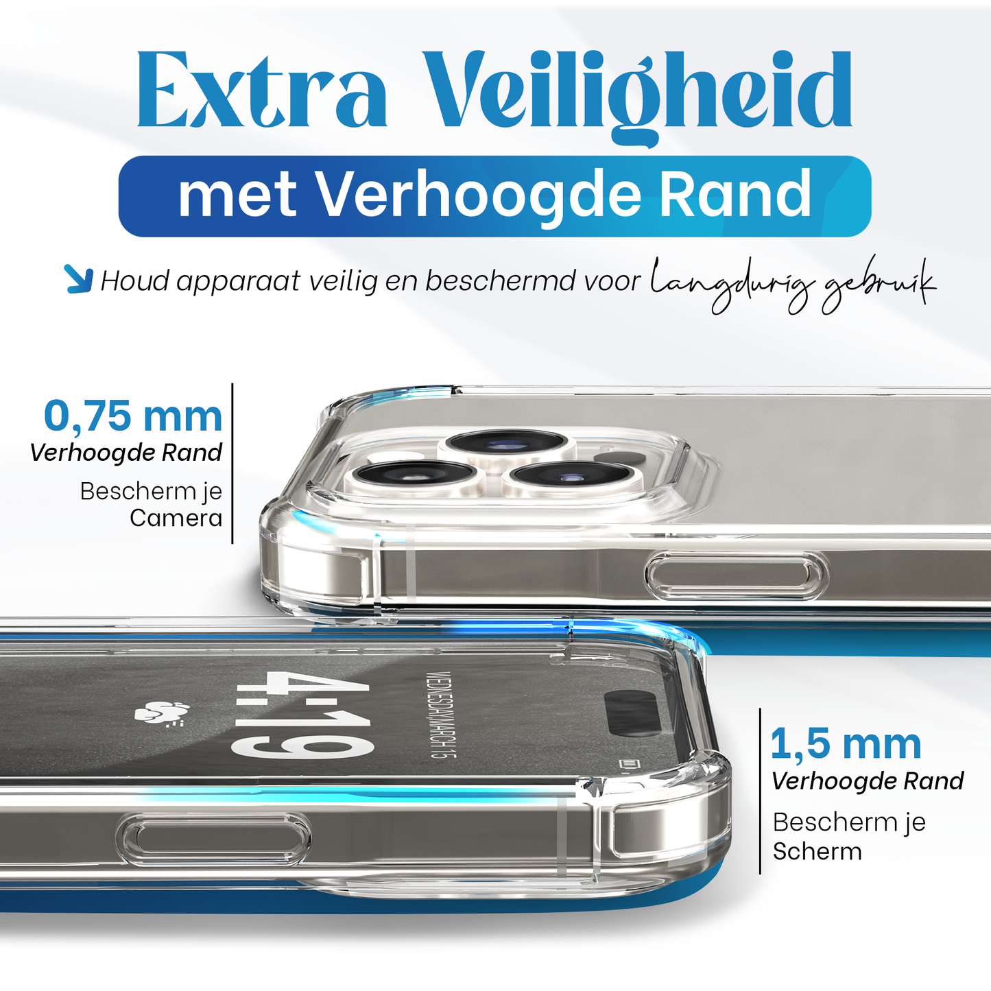 iTech Bumper Hoesje voor iPhone 15 Pro Max – Slank, Schokbestendig & Beschermend