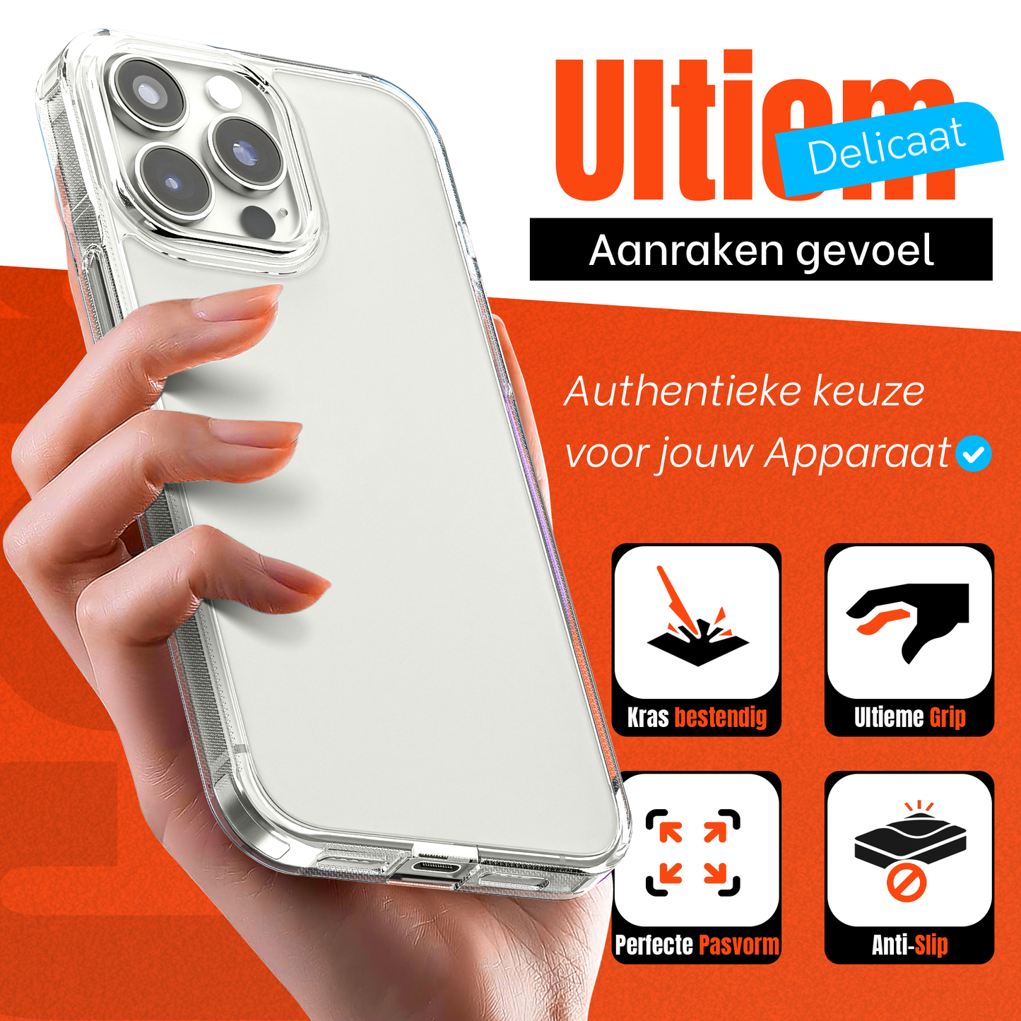 My Case Transparante Hoes voor iPhone 12 Pro Max – Niet Vergelend & Langdurig Helder