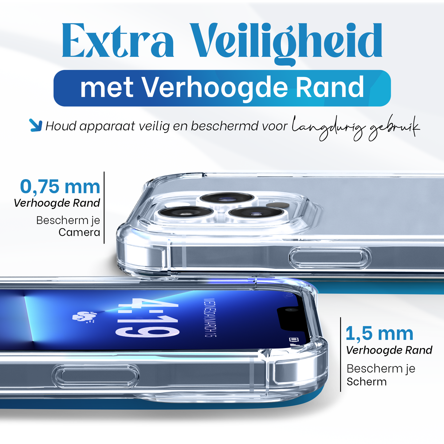 iTech Bumper Hoesje voor iPhone 13 Pro Max – Slank, Schokbestendig & Beschermend