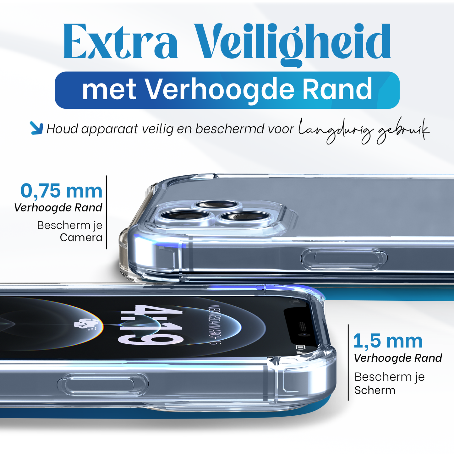 iTech Bumper Hoesje voor iPhone 12 Pro Max – Slank, Schokbestendig & Beschermend