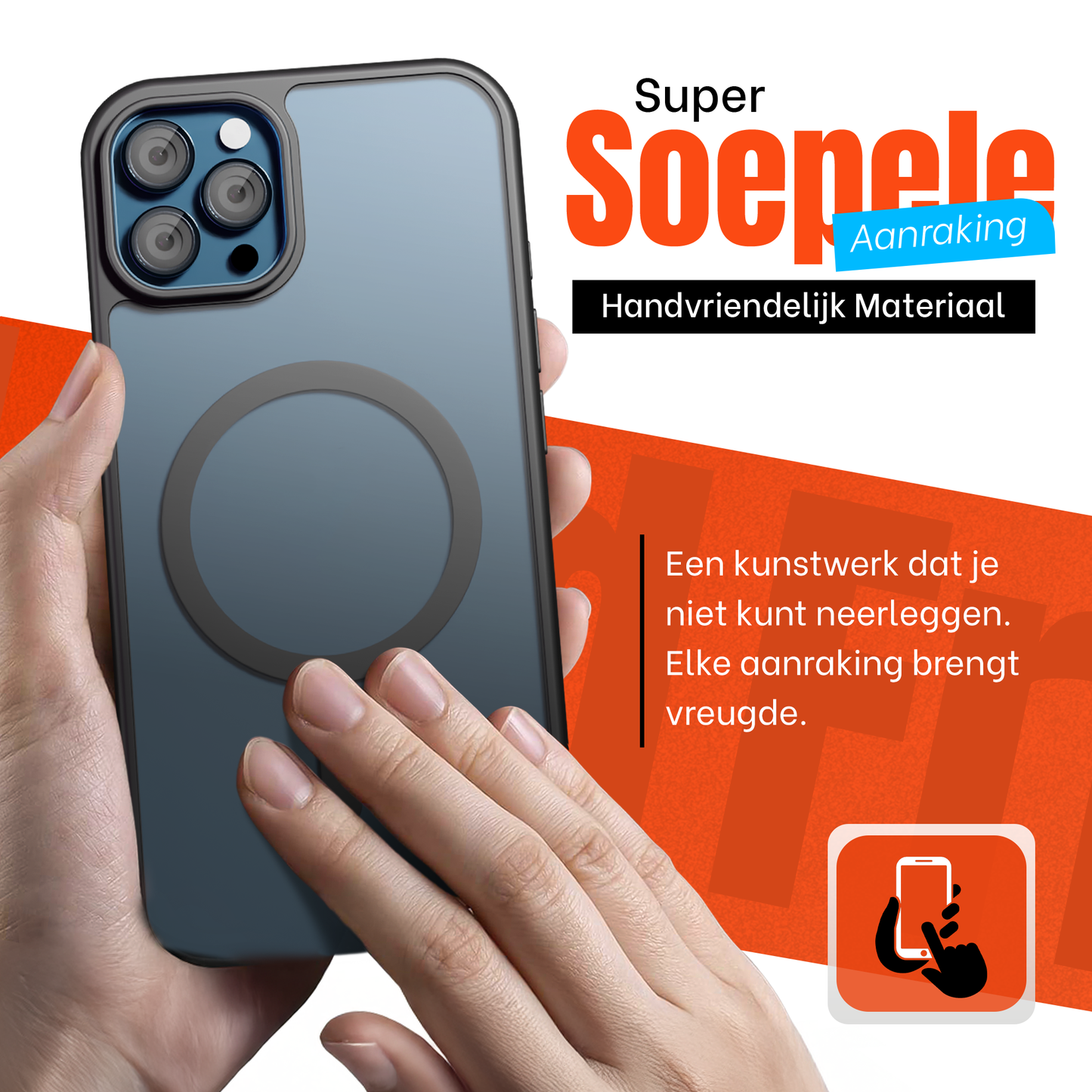 My Case Zwart MagSafe Hoesje geschikt voor iPhone 12 Pro Max – Slank, Sterk & MagSafe-Klaar