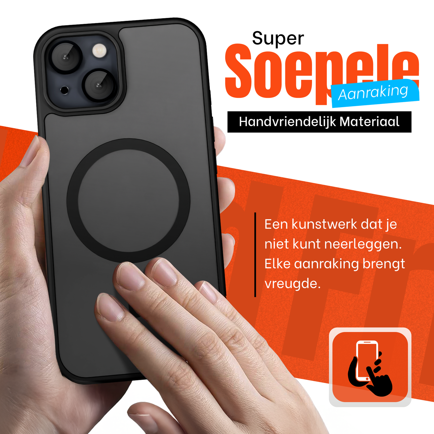 My Case Zwart MagSafe Hoesje geschikt voor iPhone 13 Mini – Slank, Sterk & MagSafe-Klaar