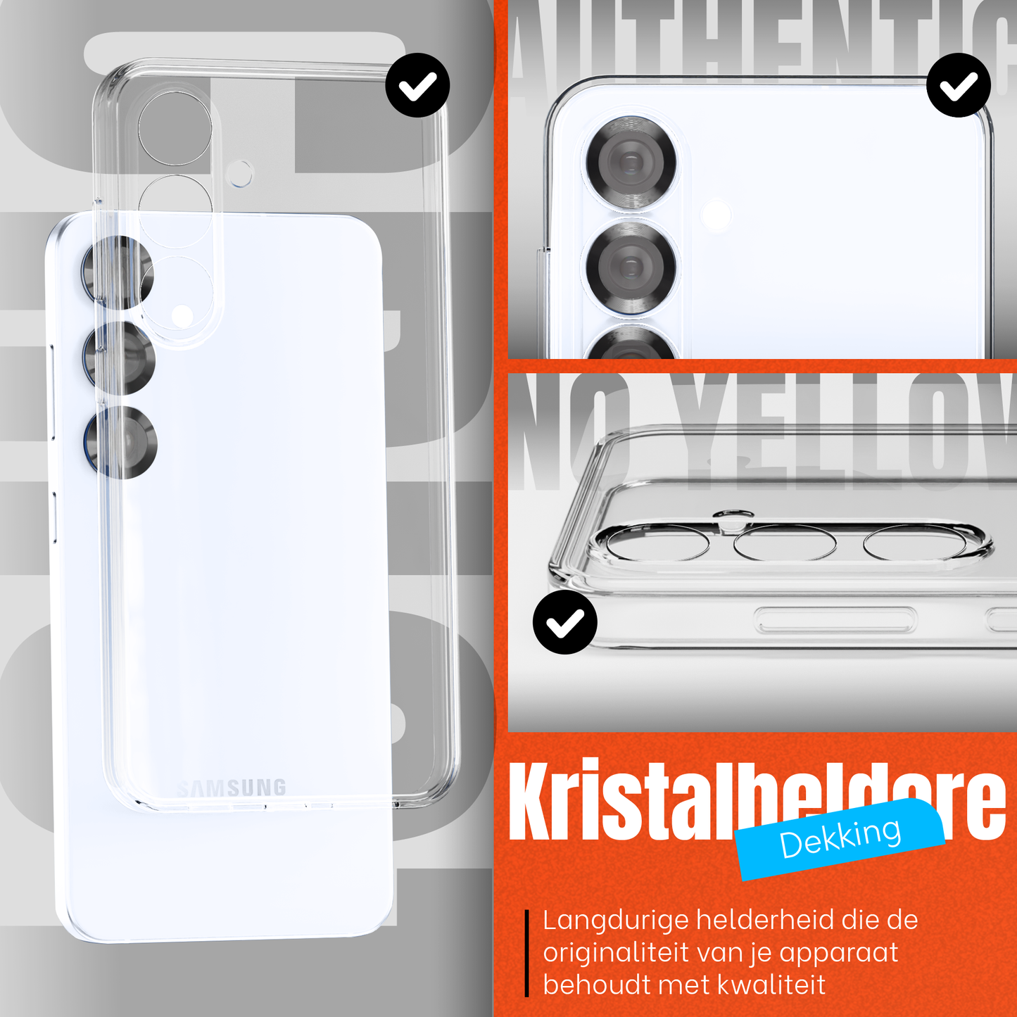 Samsung S25 Plus Hoesje – Shockproof Transparant Bumper Case | My Case