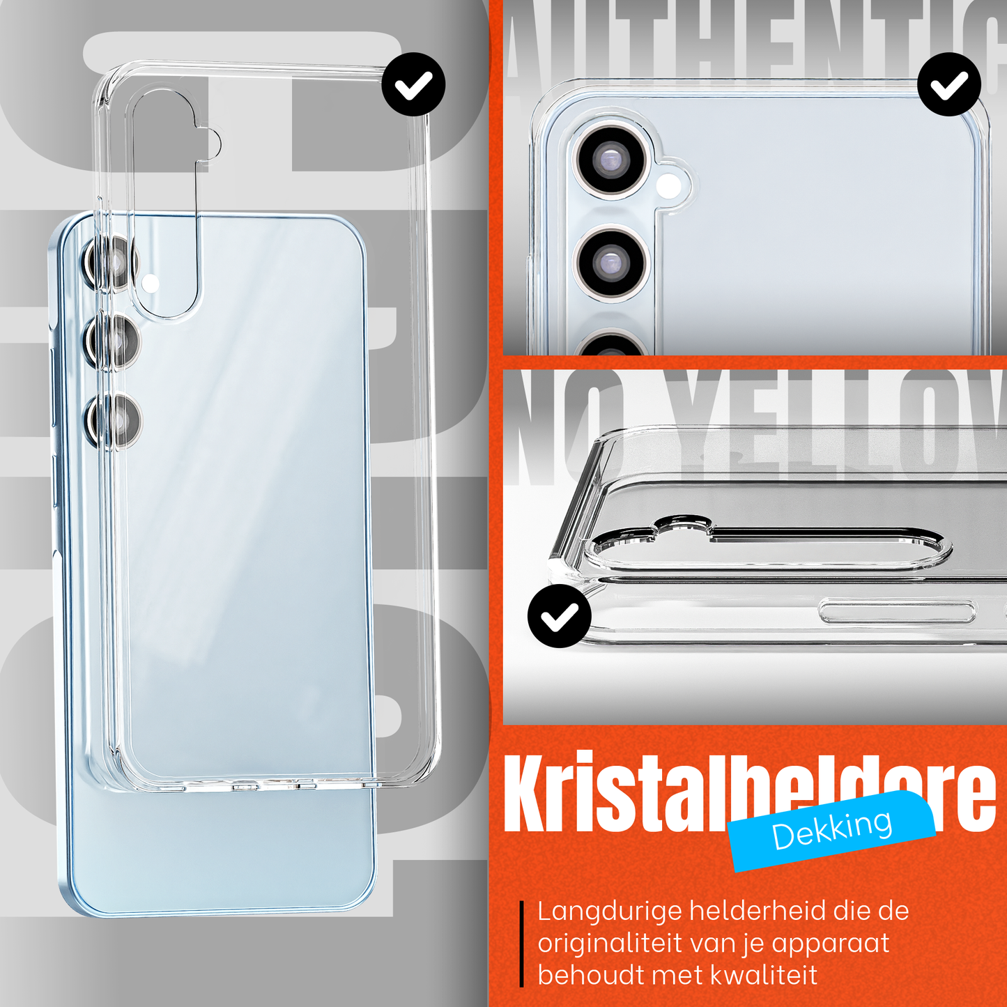 My Case Transparante Hoes voor Samsung Galaxy A55 – Langdurig Helder