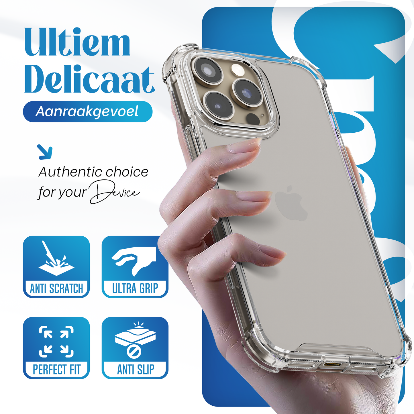 iTech COMBO voor iPhone 15 Pro – Complete 3-in-1 Bescherming