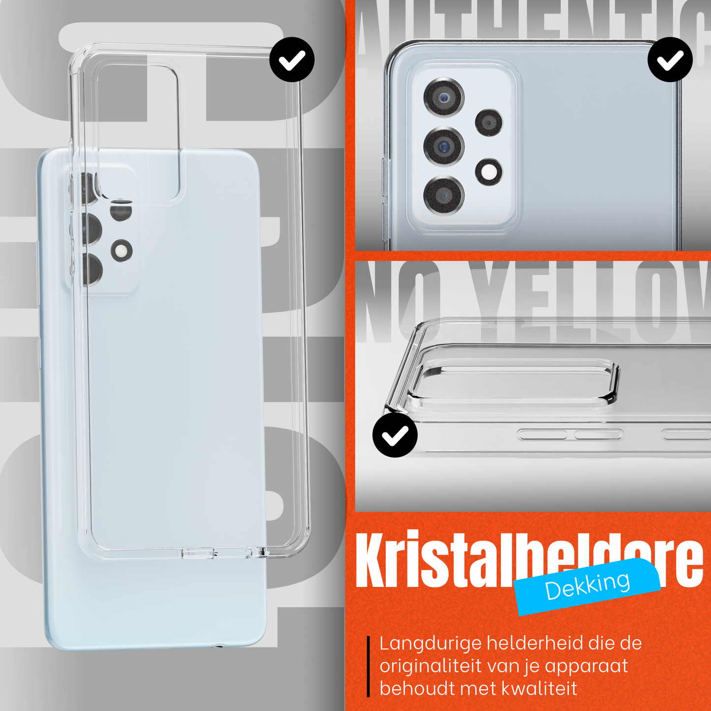 My Case  Transparante Hoes voor Samsung Galaxy A53 – Langdurig Helder