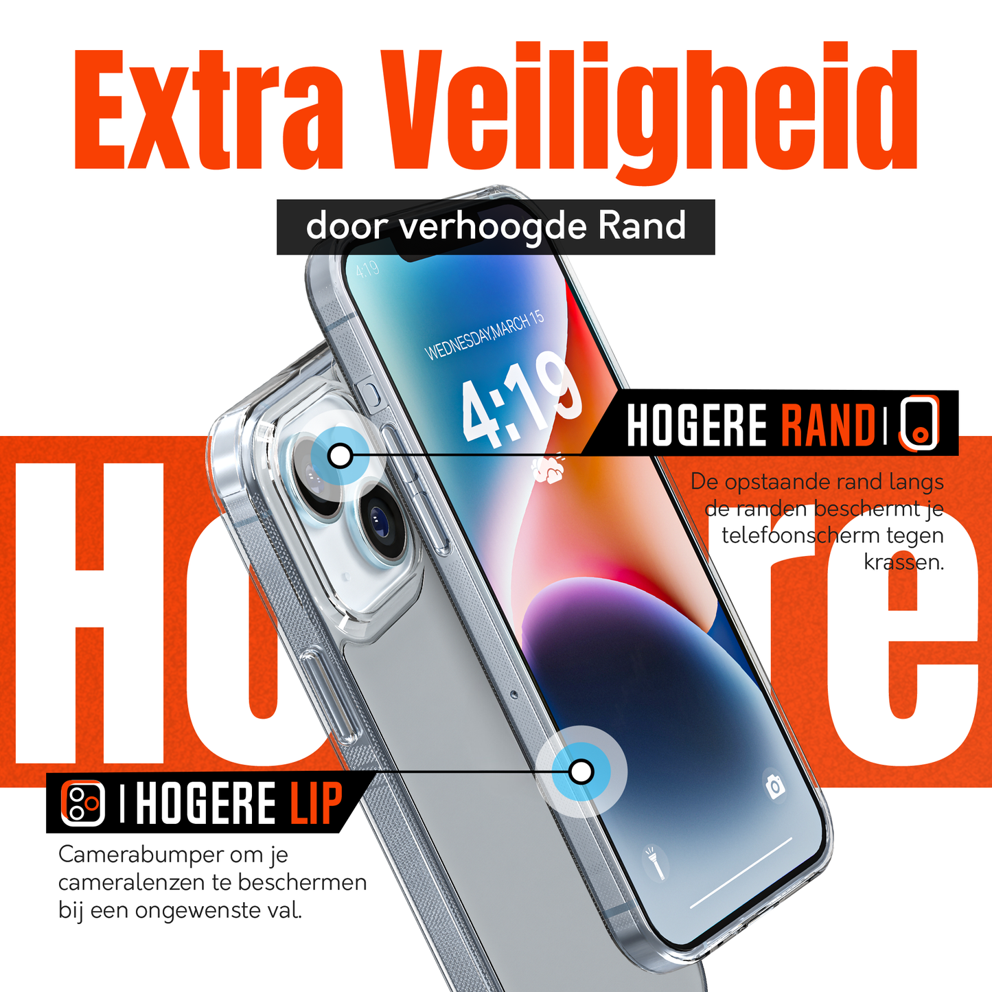 My Case Combo: Transparante Hoes met 2 Screenprotectors voor iPhone 13/14 – Extra Veiligheid